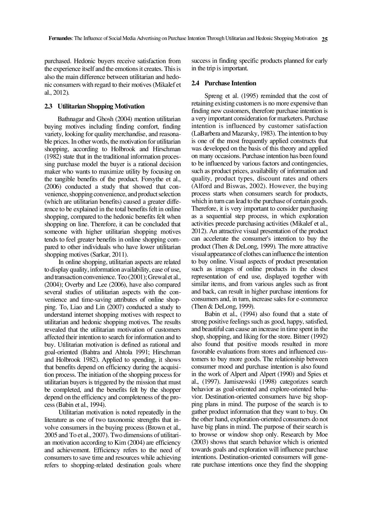 JURIS The Influence of Social Media Advertising on Purchase Intention Through Utilitarian and Hedonic Shopping Motivation A Study at Beauty Care and Anti Aging Clinic Service in Surabaya