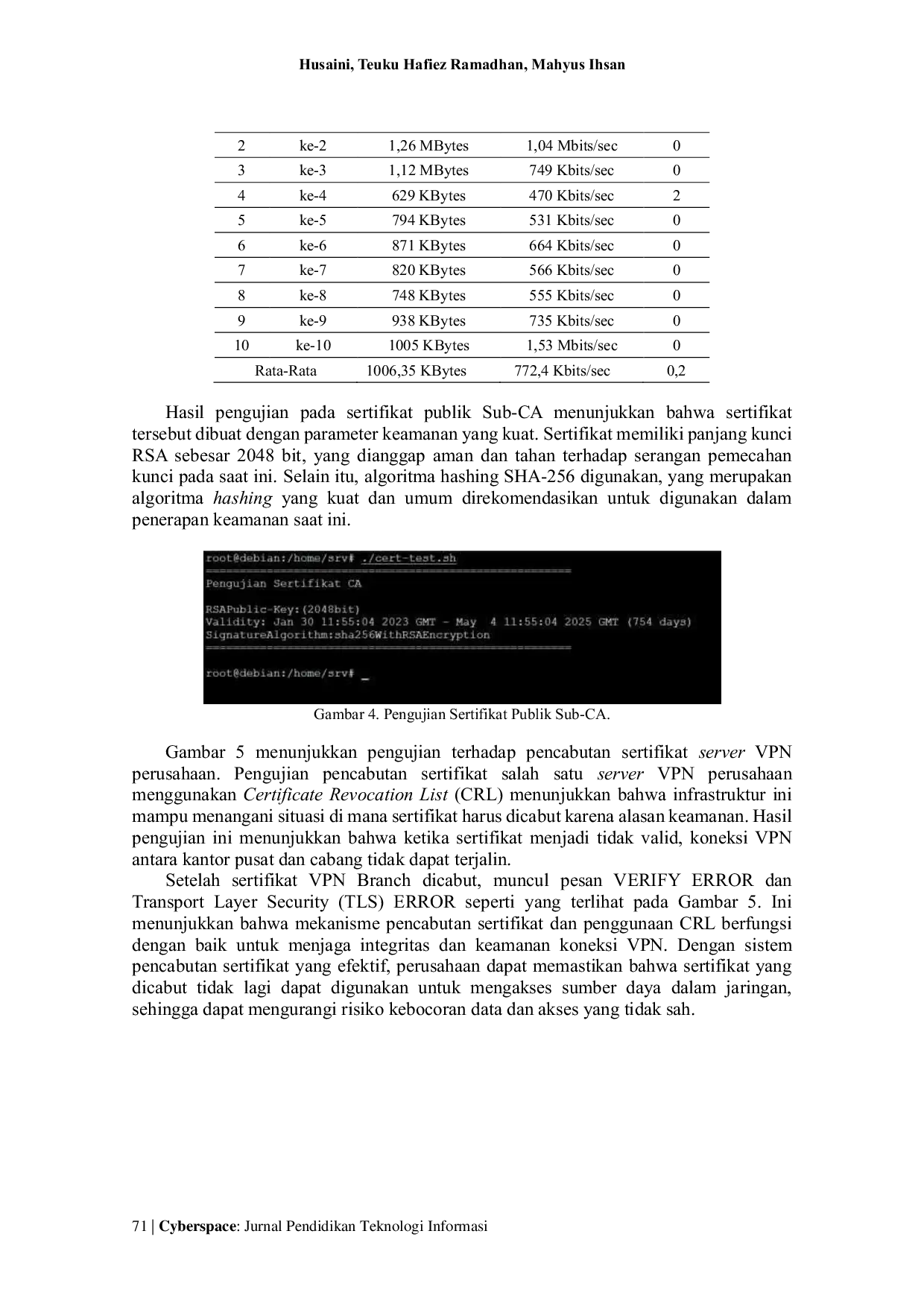 JURIS Penerapan Hierarki Certificate Authority dan Public Key Infrastructure untuk Memperkuat Keamanan Jaringan