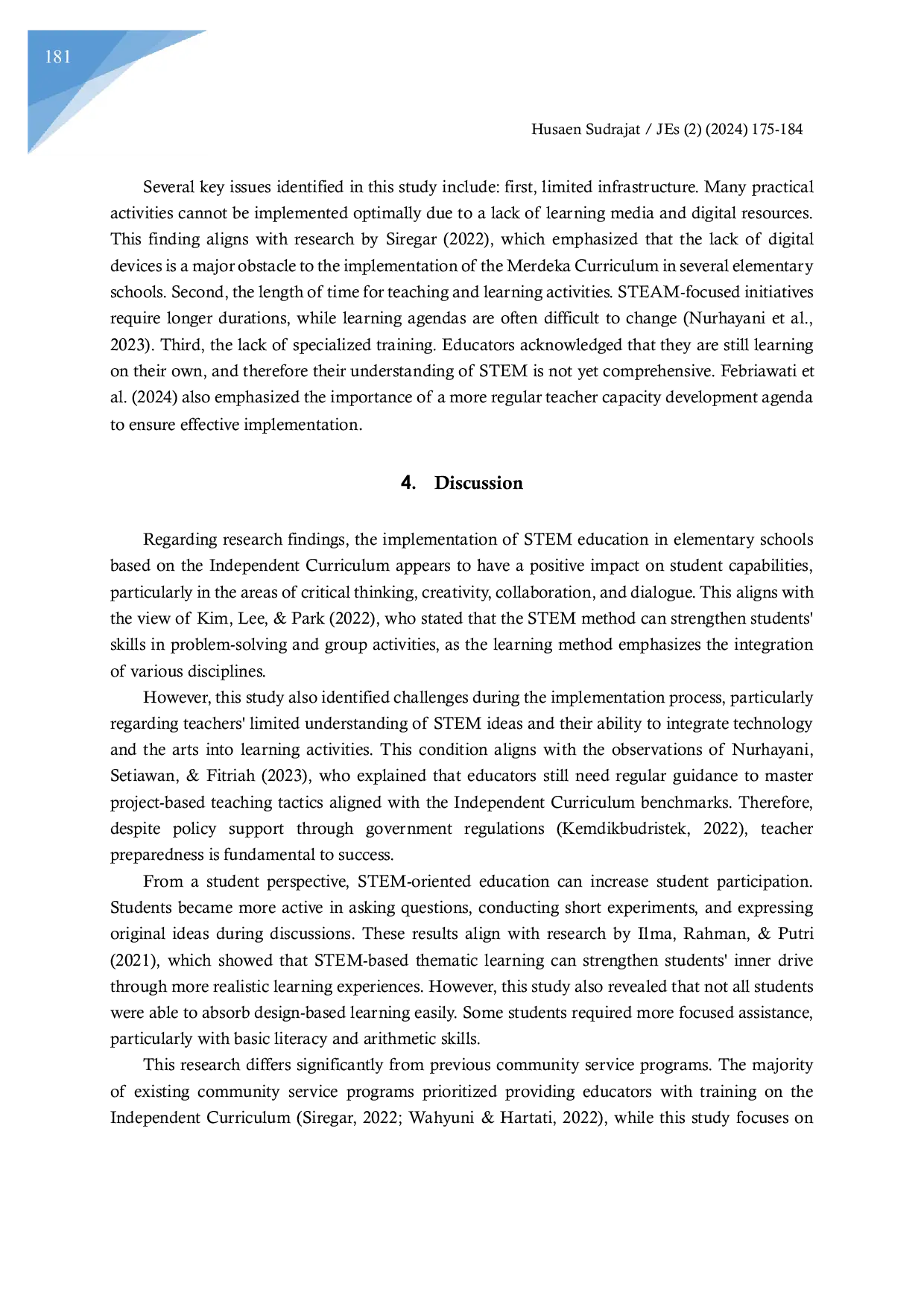 JURIS STEM Integration in the Independent Curriculum for Pancasila Student Profiles in Elementary Schools