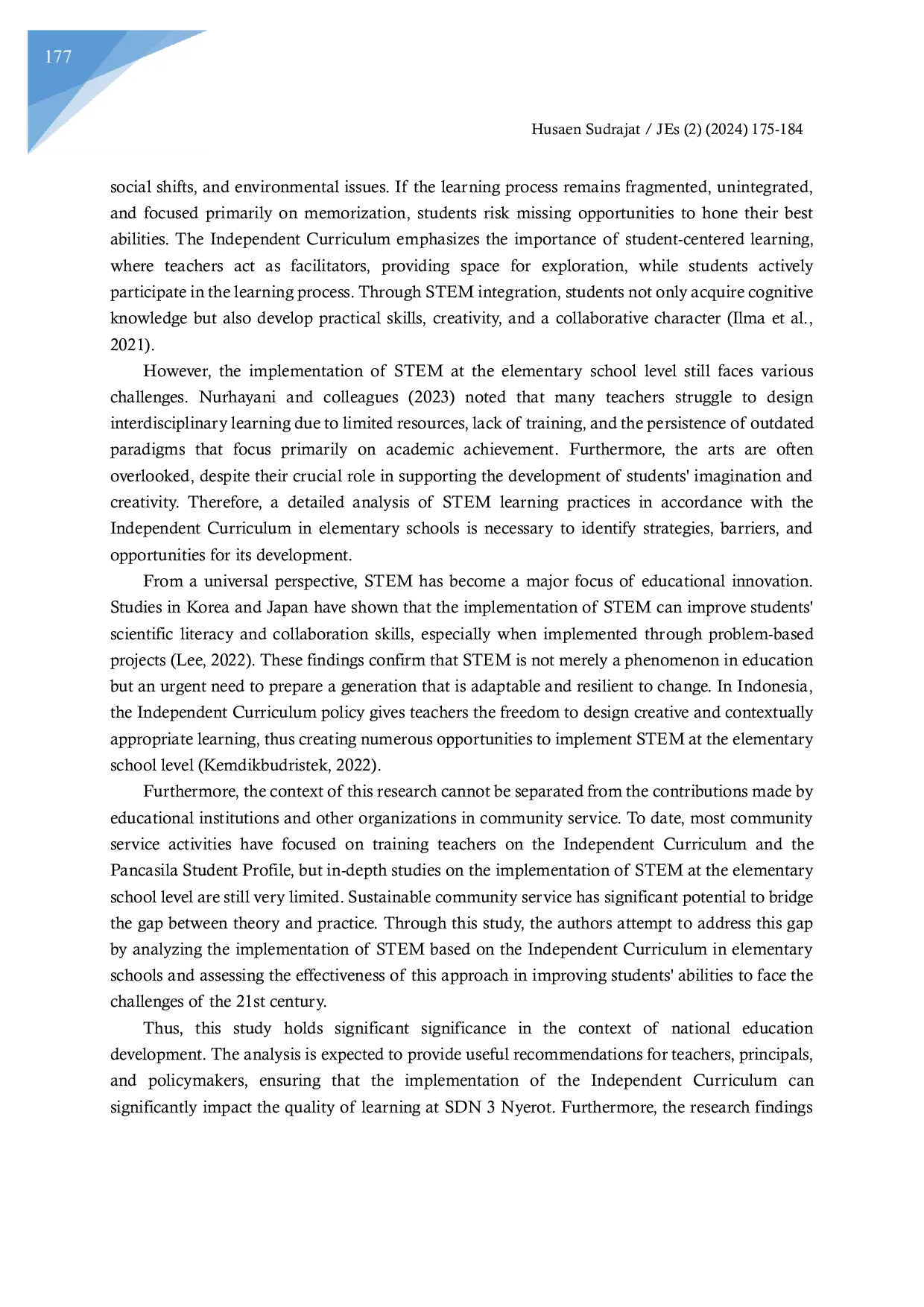 JURIS STEM Integration in the Independent Curriculum for Pancasila Student Profiles in Elementary Schools