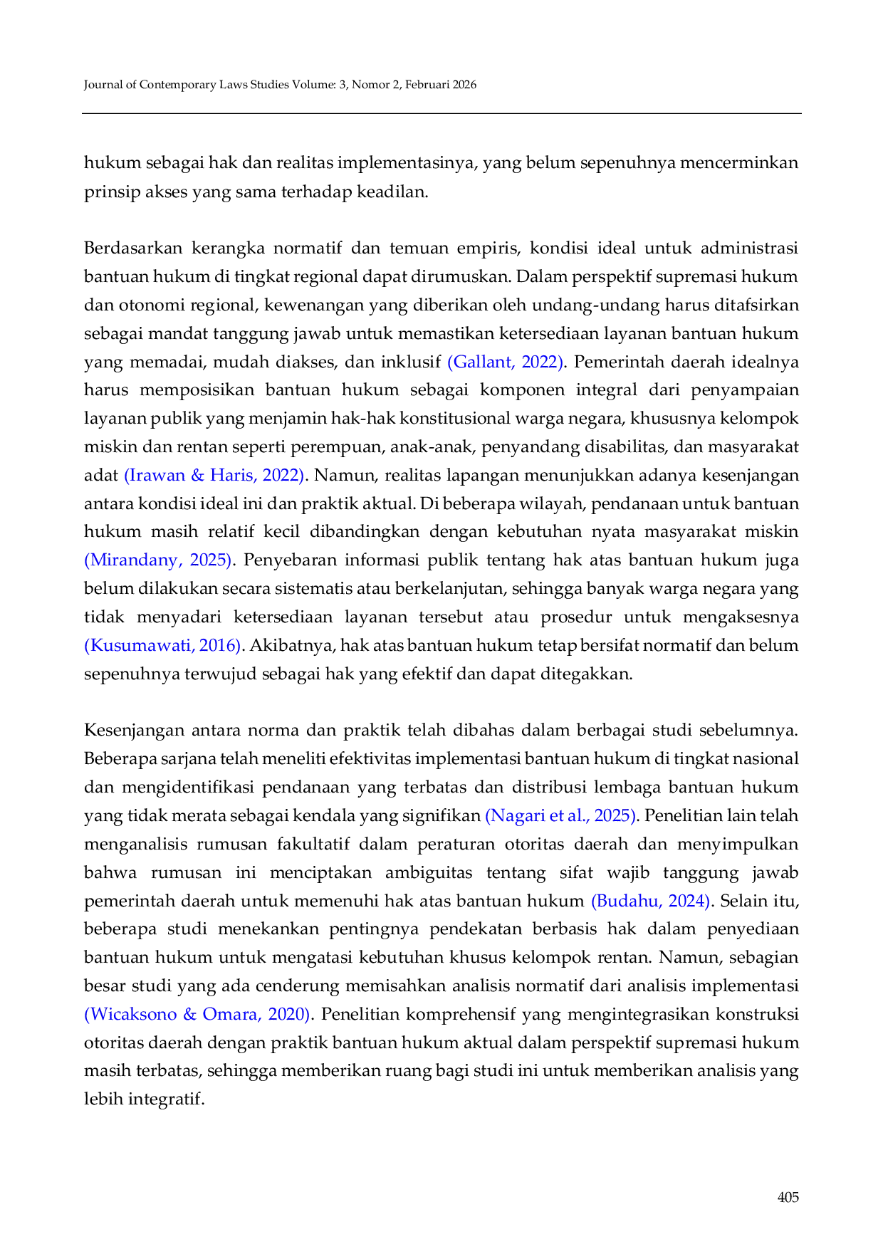 JURIS Kewenangan Pemerintah Daerah dalam Pemenuhan Hak atas Bantuan Hukum Bagi Masyarakat Miskin dan Kelompok Rentan
