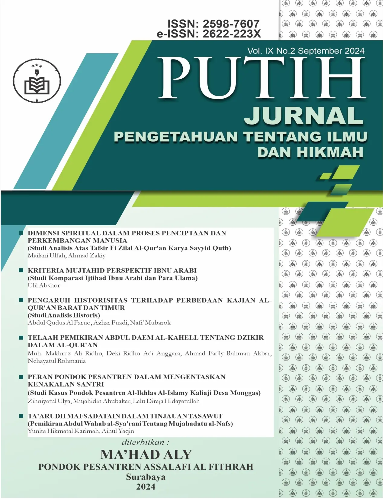 JURIS Dimensi Spiritual dalam Proses Penciptaan dan Perkembangan Manusia Studi Analisis atas Tafsir F Z ilAl Al Qur An Karya Sayyid Qutb
