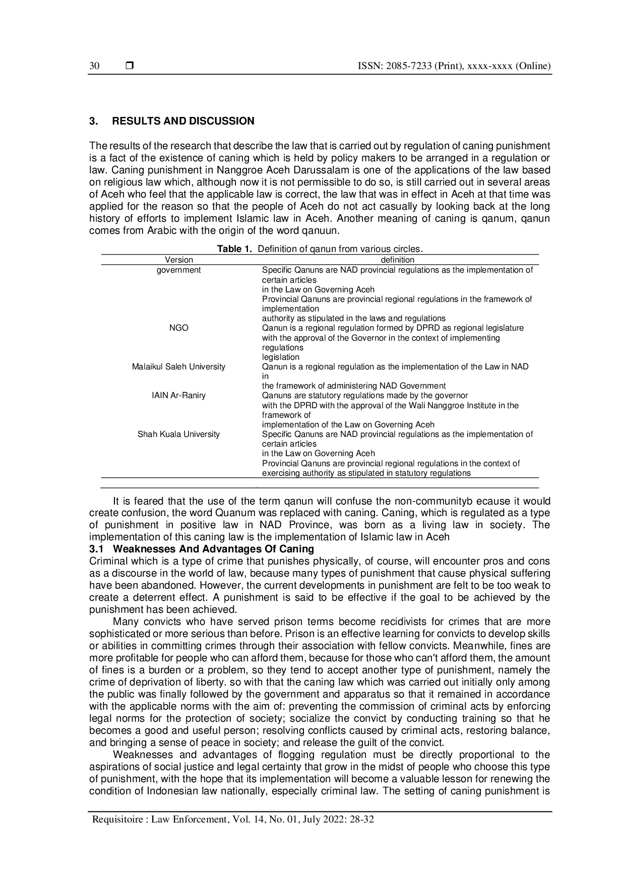 JURIS Perspective On Regulation Of Caning In The Preparation Of The Criminal Law Code KUHP In The Future
