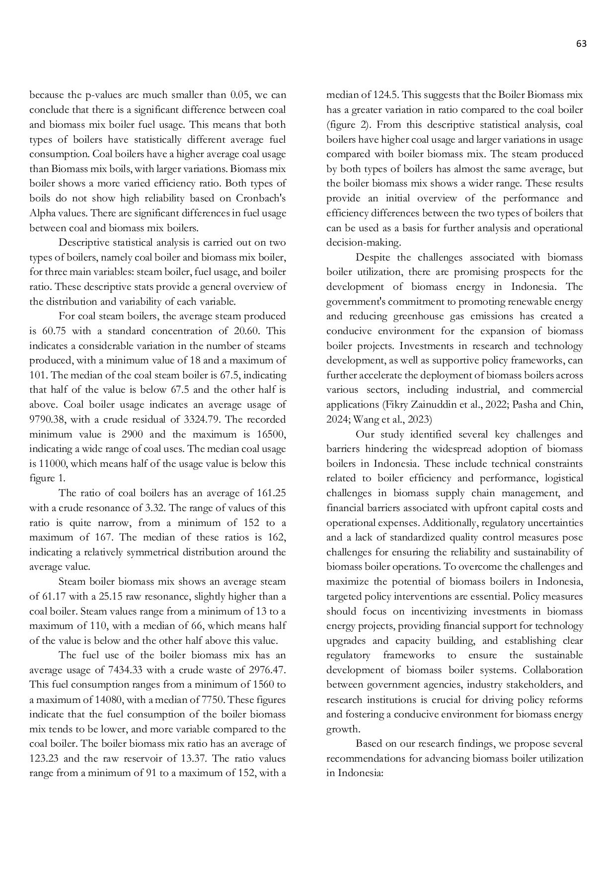 JURIS Analysis of mixing coal and biomass fuels on industrial boiler performance