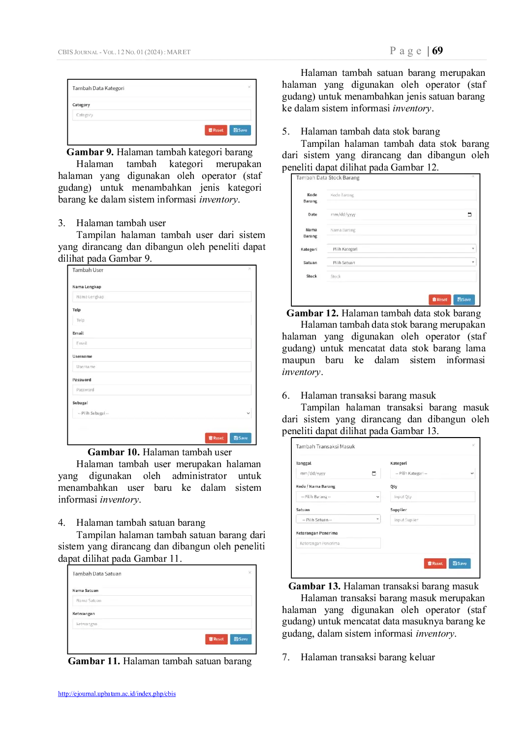 JURIS Sistem Informasi Inventory Berbasis Web Menggunakan Metode Ooad Pada Pt Bga