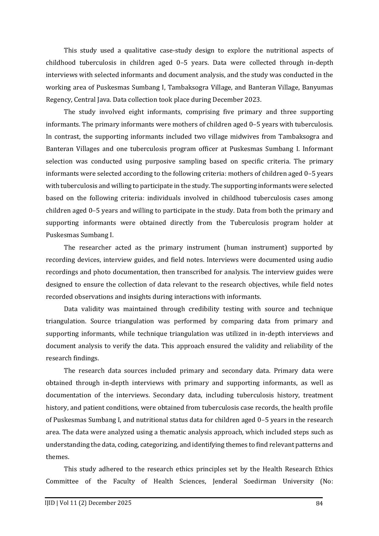 JURIS Aspek Gizi pada Kasus Tuberkulosis Anak di Kalangan Anak Usia 0 5 Tahun