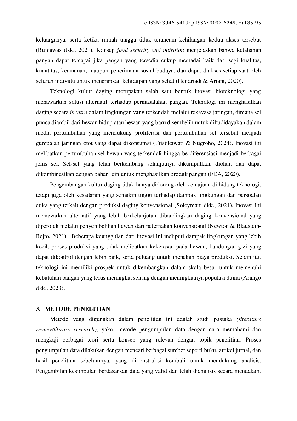 JURIS Peran Teknologi Kultur Daging dalam Percepatan Ketahanan Pangan Global