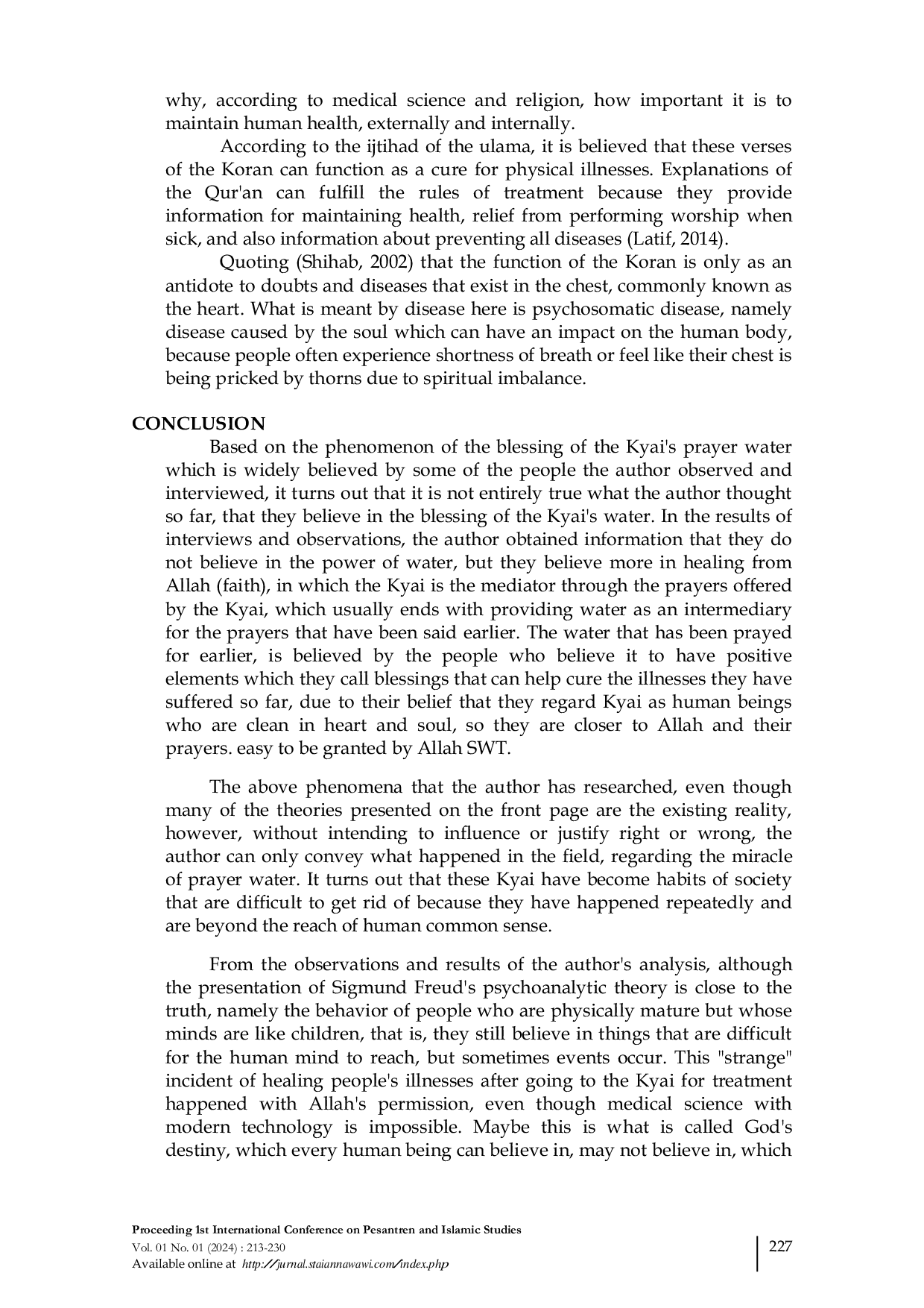 JURIS Pengaruh Budaya dalam Sistem Kepercayaan Masyarakat Klasik dan Modern Terhadap Fenomena Mukjizat Air Doa dari Kyai