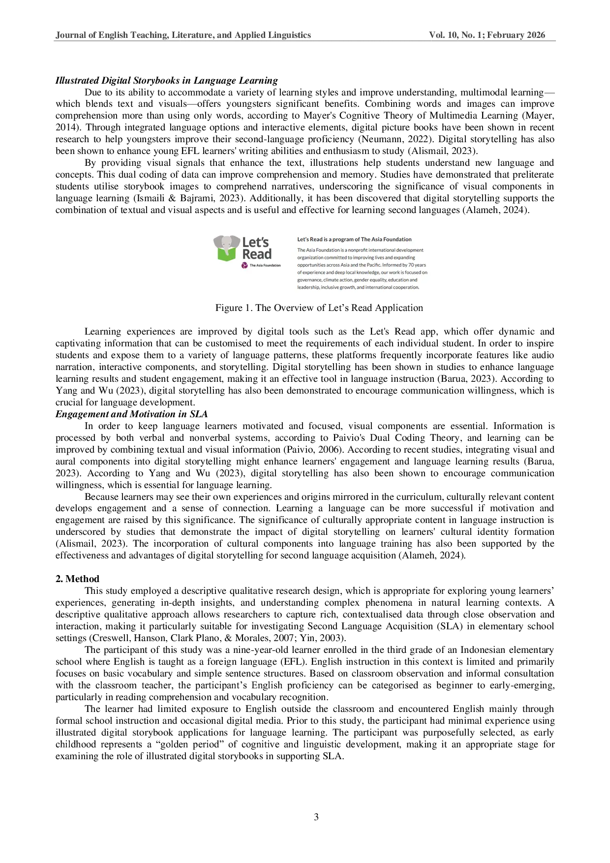 JURIS The Role of Illustrated Digital Storybooks in Supporting Second Language Acquisition A Qualitative Analysis Using the Let s Read App
