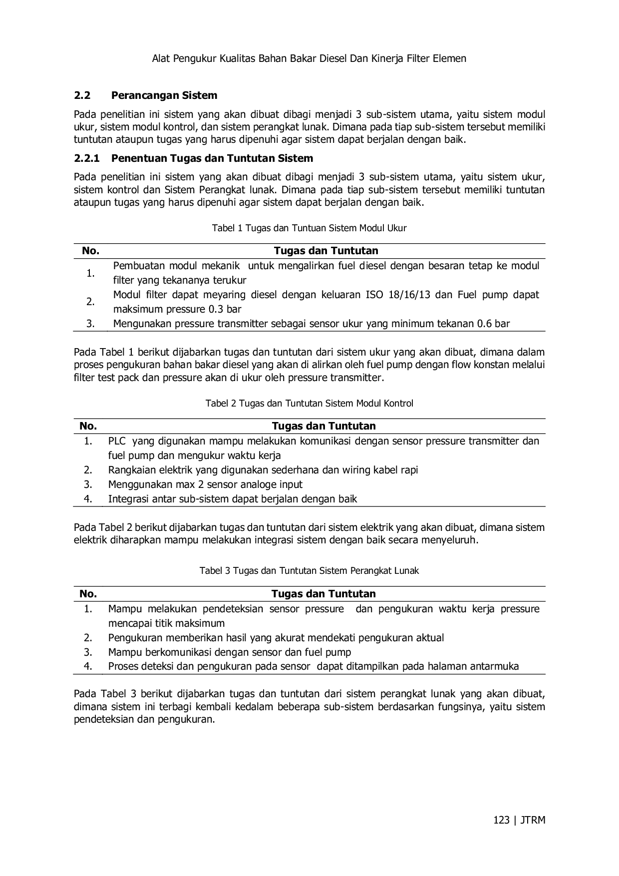 JURIS Alat Pengukur Kualitas Bahan Bakar Diesel Dan Kinerja Filter Elemen