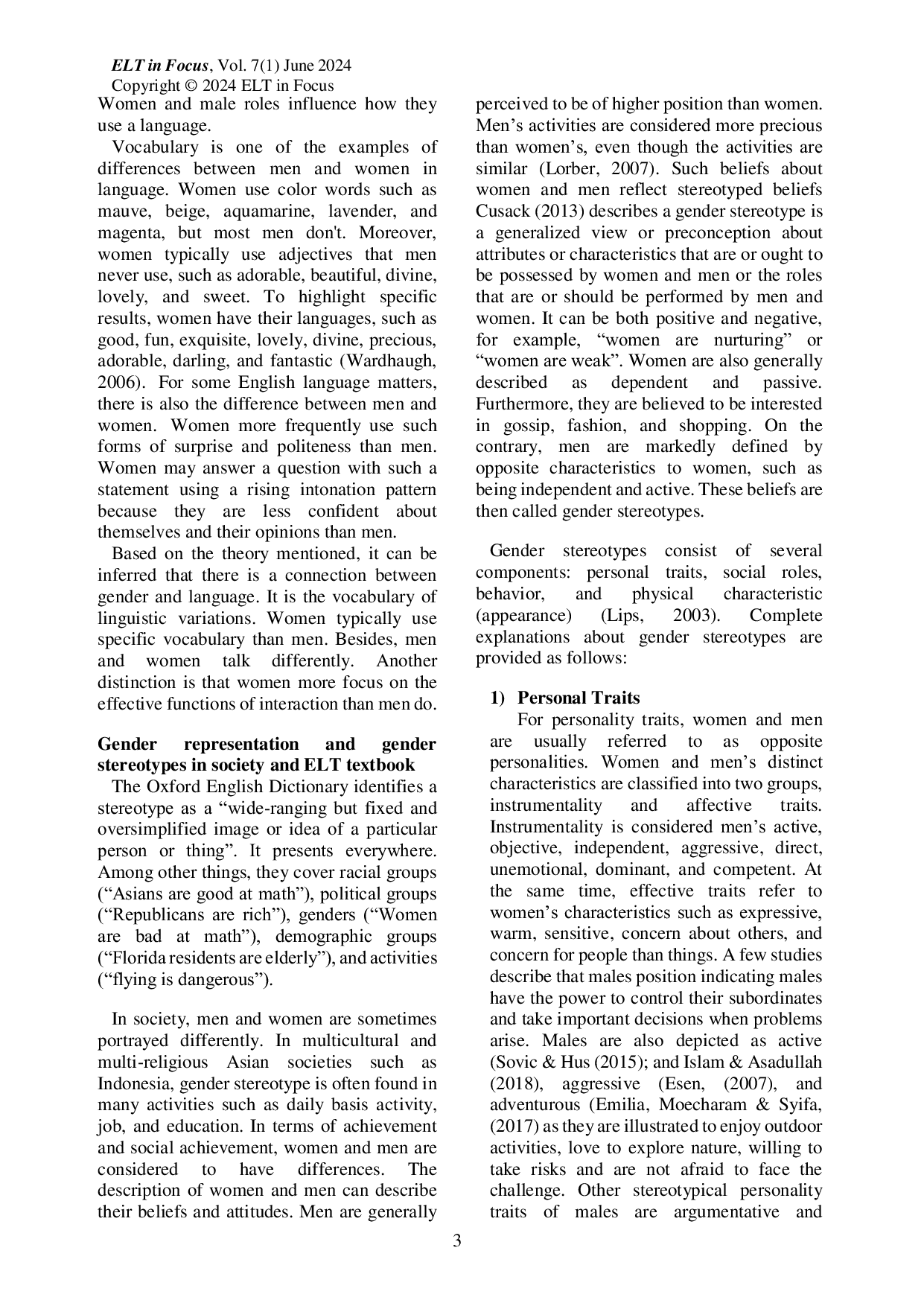 JURIS Representasi Perempuan dalam Buku Teks ELT Indonesia Studi Banding Buku Pelajaran ELT SMP dan SMA