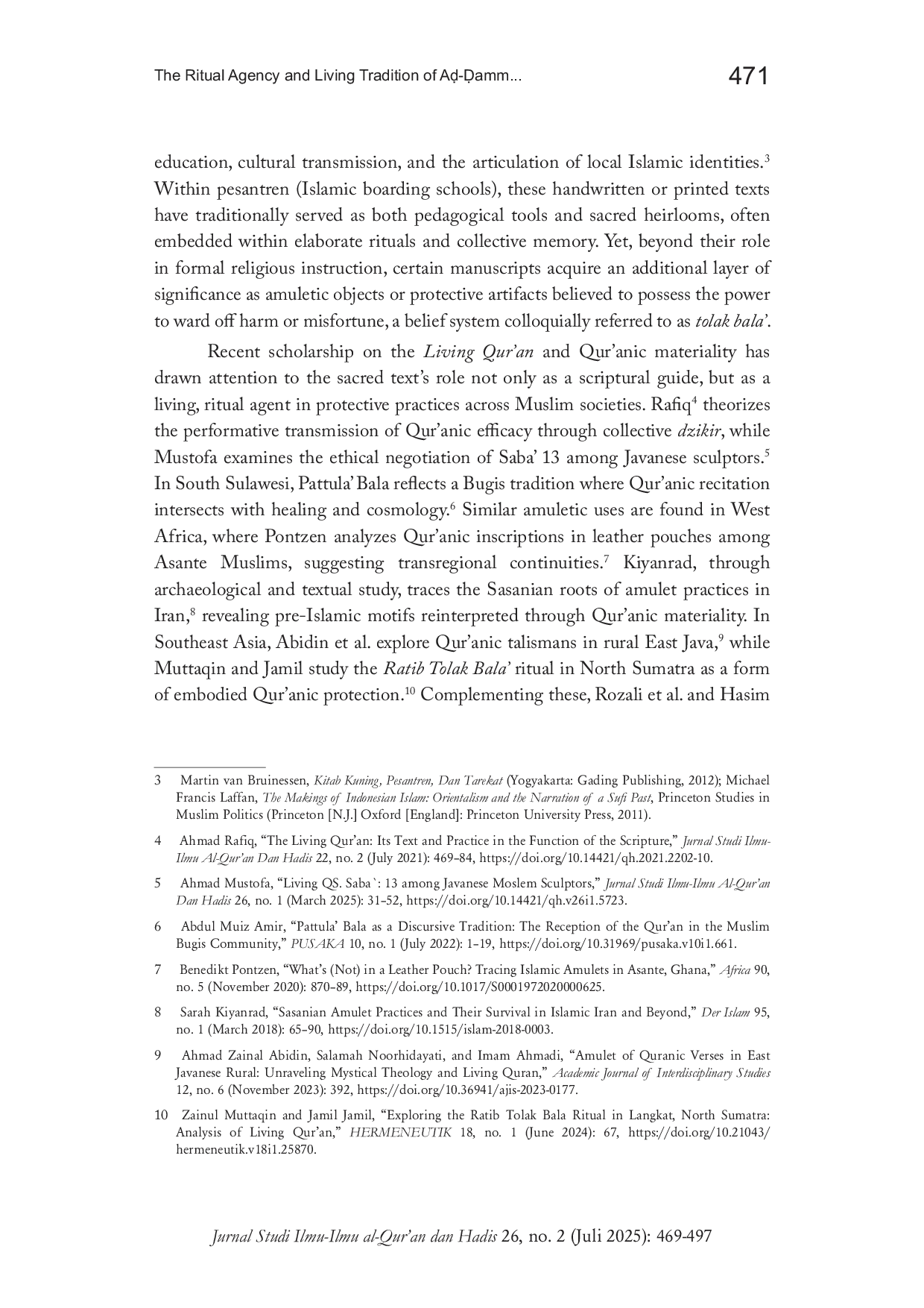 JURIS The Ritual Agency and Living Tradition of As Uamm AlA Qalb al Qur An in Local Islamic Communities of Banyumas