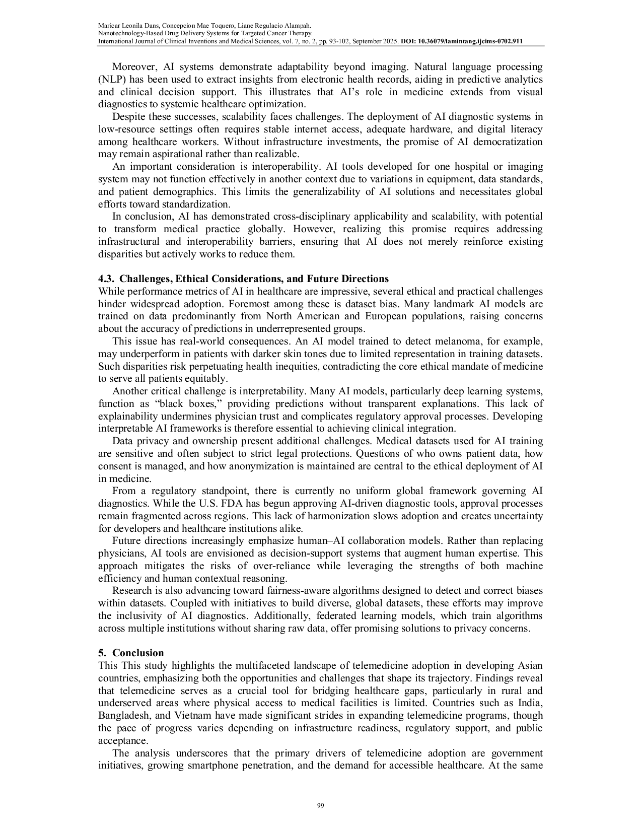 JURIS Nanotechnology Based Drug Delivery Systems for Targeted Cancer Therapy