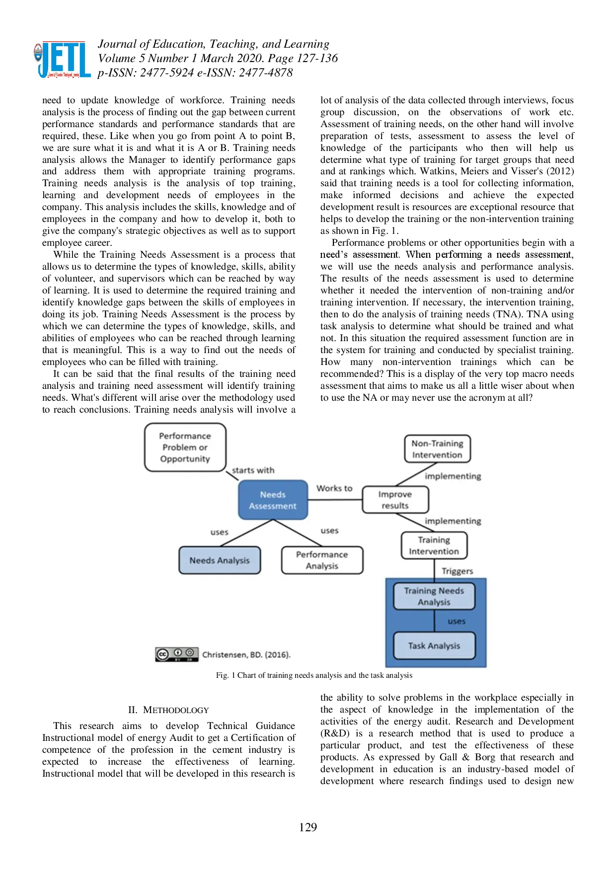 juris The Importance of Training Need Assessment on Competency Based Training of Technical Guidance of Energy Auditor in Cement Industry