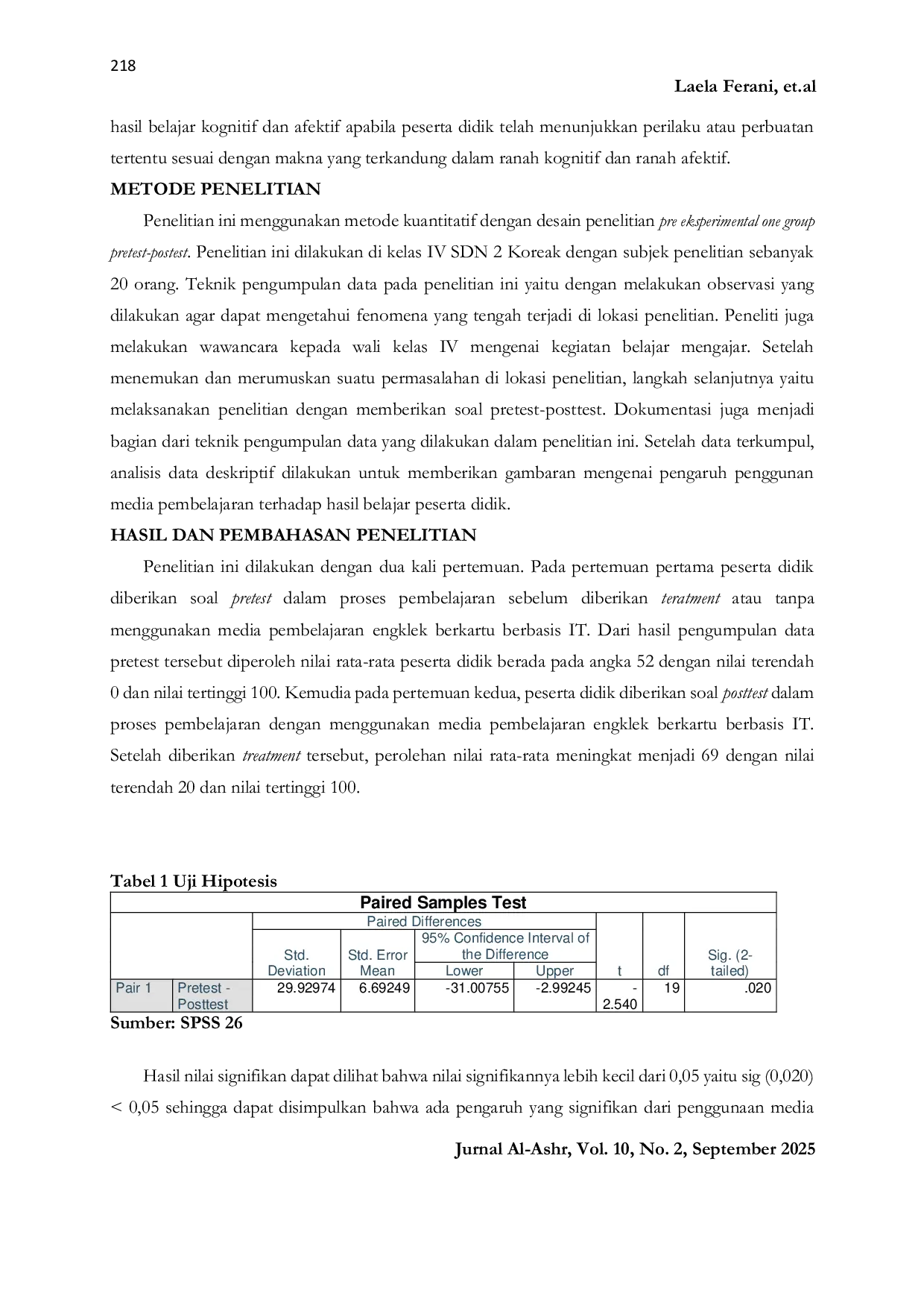 JURIS The Effect of Information and Technology Based Engklek Card Learning Media on Elementary School Students Learning Outcomes in Education and Citizenship Subjects