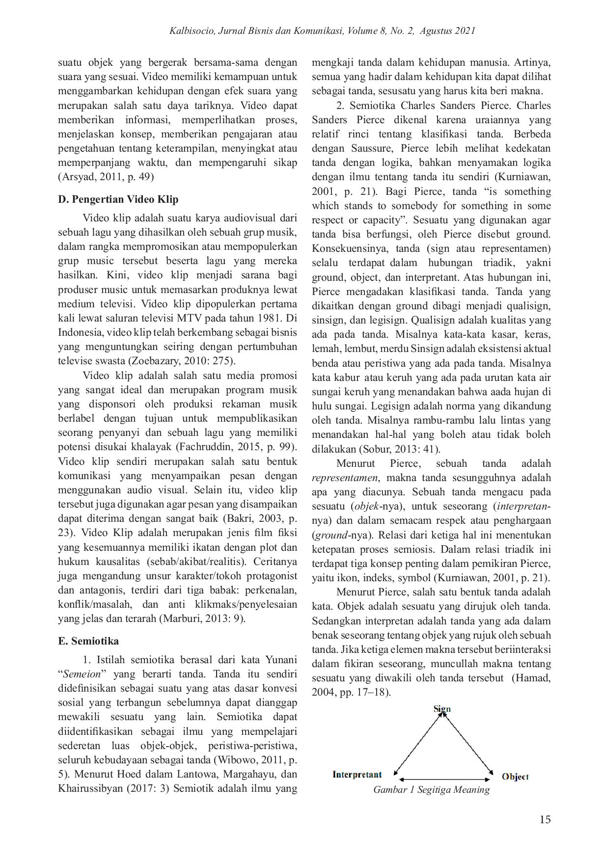 JURIS Konstruksi Penderitaan Dalam Video Klip Betrand Peto Berjudul Deritaku