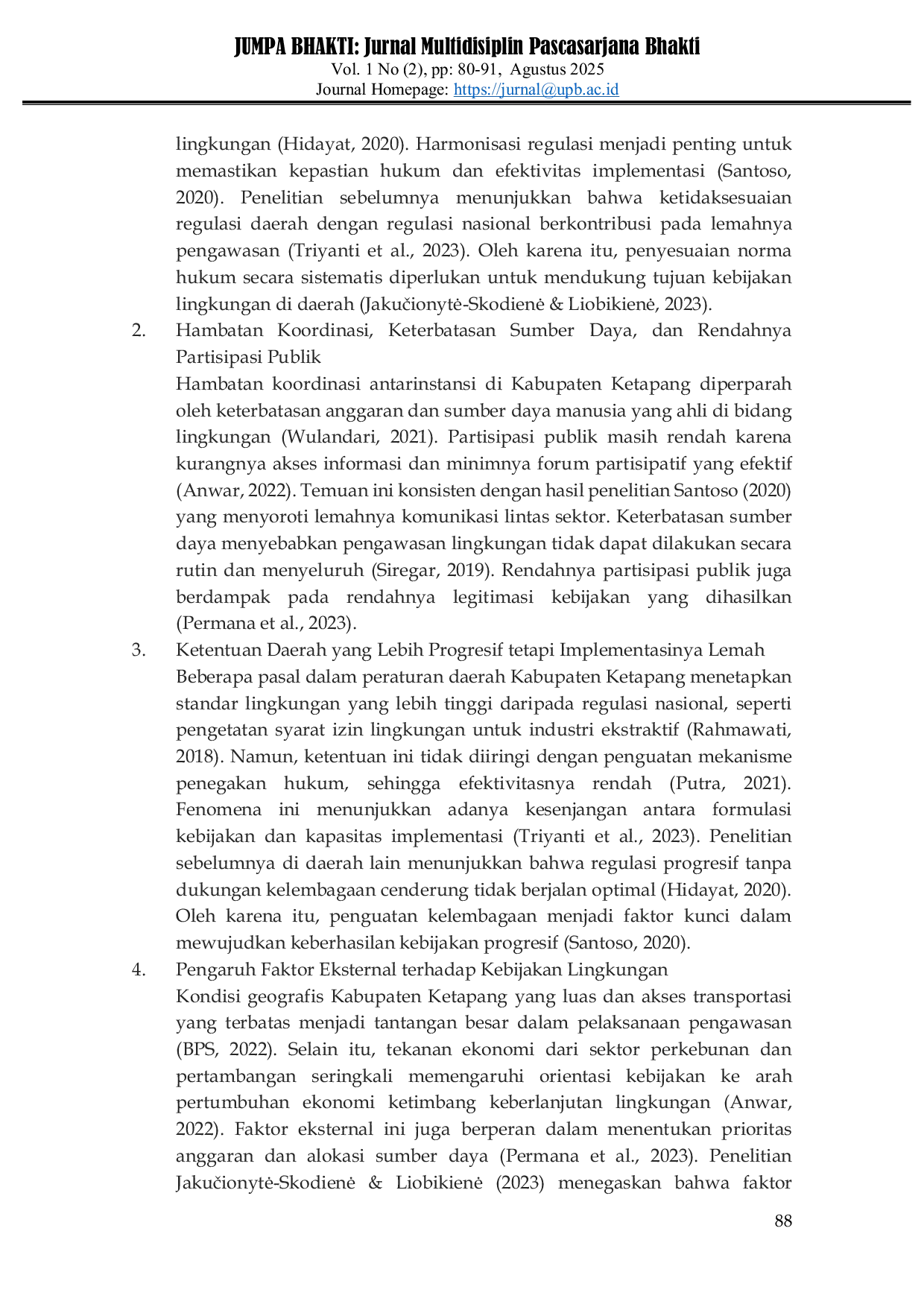 JURIS Dinamika Pelaksanaan Kebijakan Lingkungan oleh Pemerintah Daerah Kabupaten Ketapang