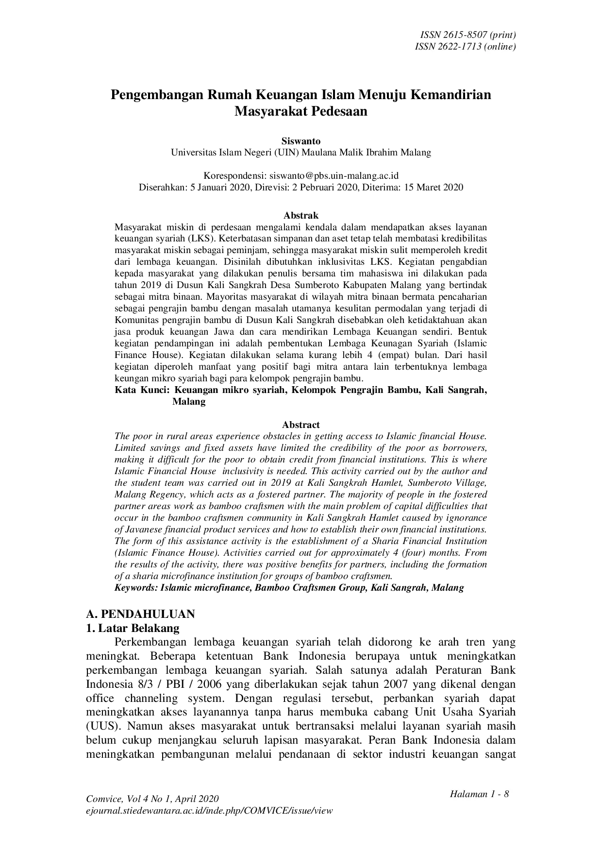 juris Pengembangan Rumah Keuangan Islam Menuju Kemandirian Masyarakat Pedesaan