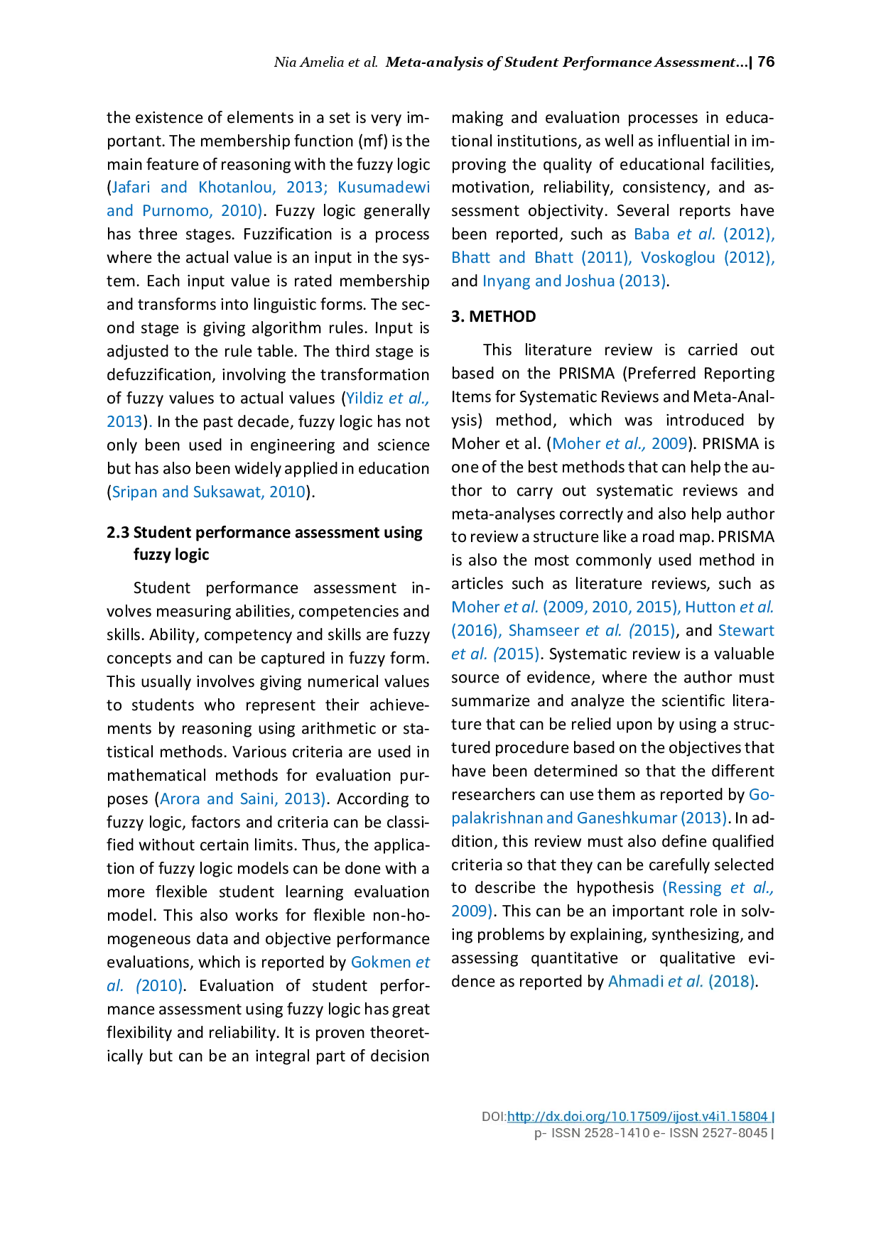 juris Meta analysis of Student Performance Assessment Using Fuzzy Logic