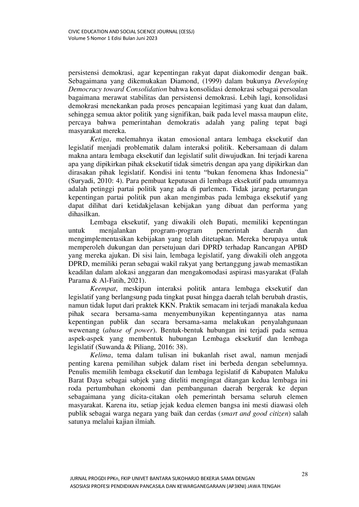 JURIS DINAMIKA INTERAKSI POLITIK Mengurai Proyeksi Pembuatan APBD dan RANPERDA di Kabupaten Maluku Barat Daya