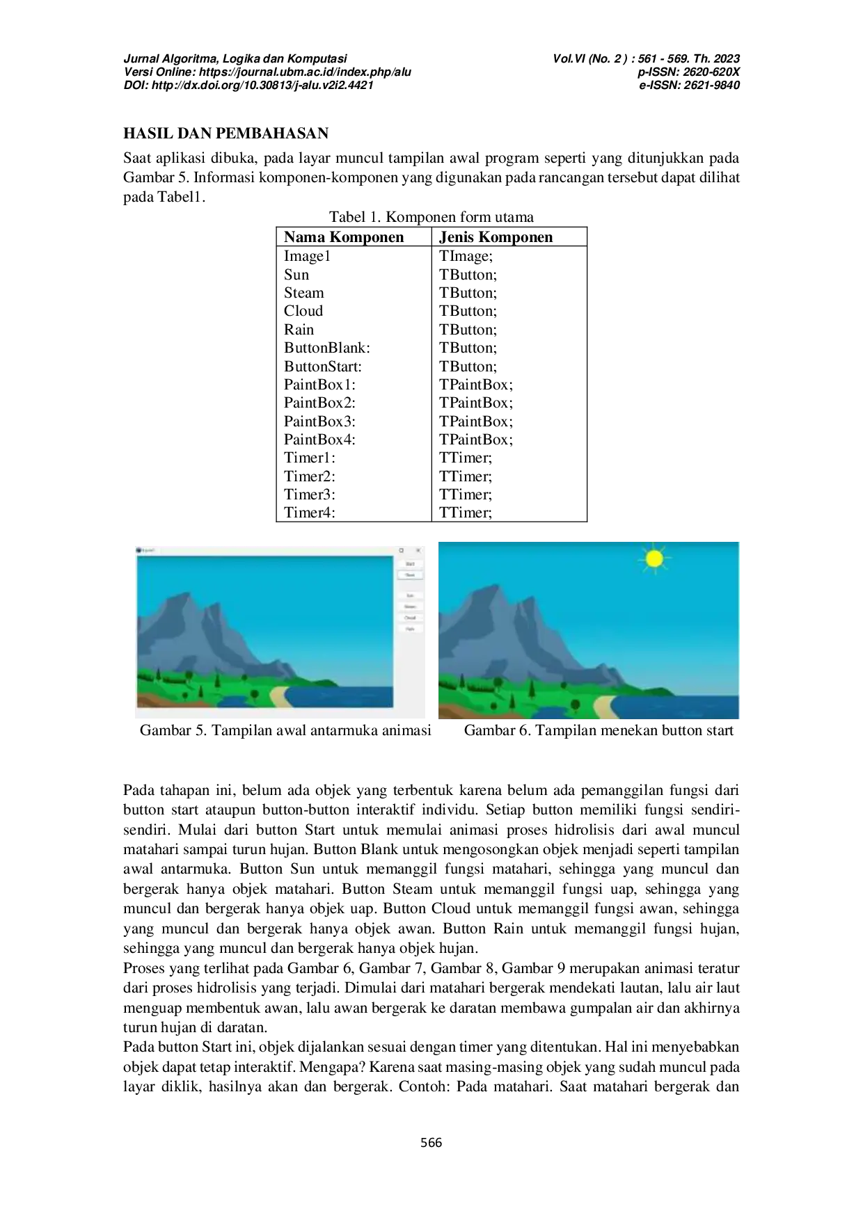 JURIS Perancangan Visualisasi Animasi 2D Interaktif Siklus Panjang Hidrologi Berbasis Lazarus