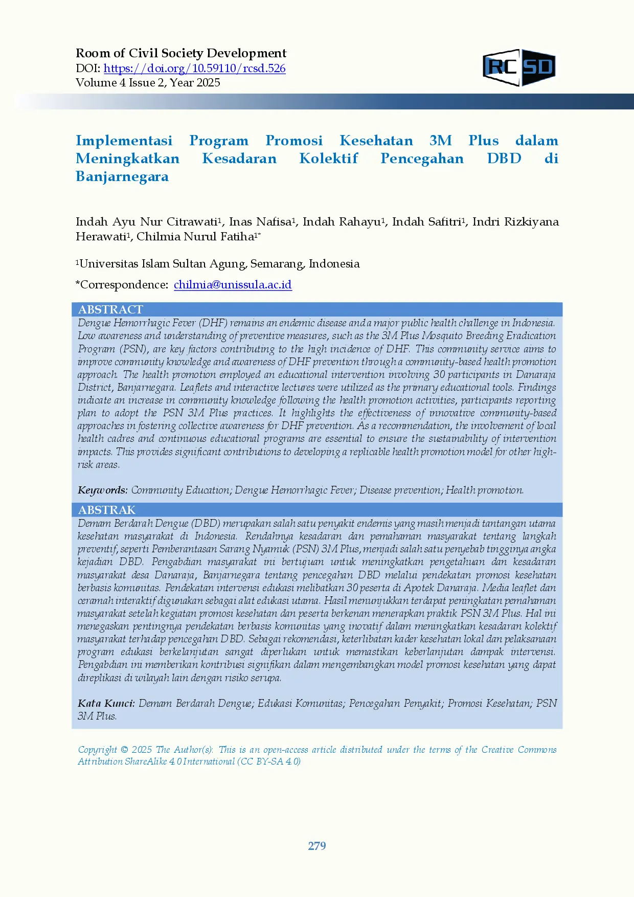 juris Implementasi Program Promosi Kesehatan 3M Plus Dalam Meningkatkan Kesadaran Kolektif Di Banjarnegara