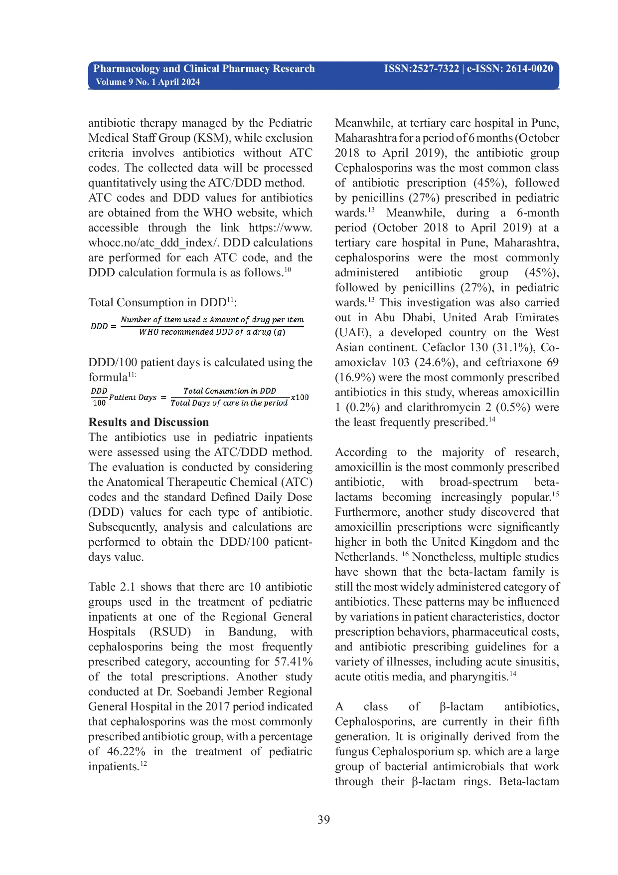 JURIS Evaluation of Antibiotic Use in Pediatric Inpatients at one of Bandung Regional Hospitals in August 2023