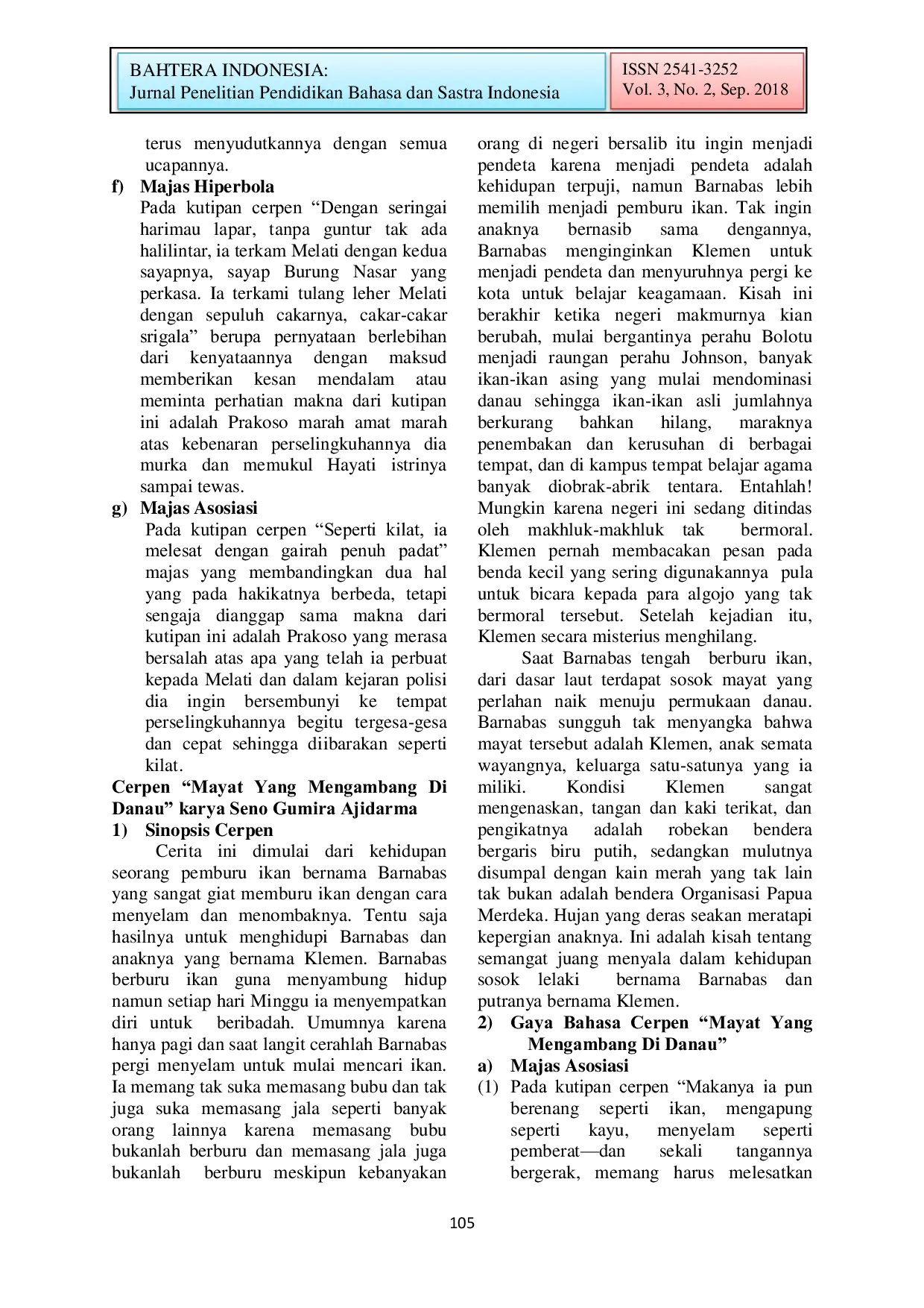 JURIS Perbandingan Gaya Bahasa Cerpen Angkatan 66 Dengan Angkatan 2000