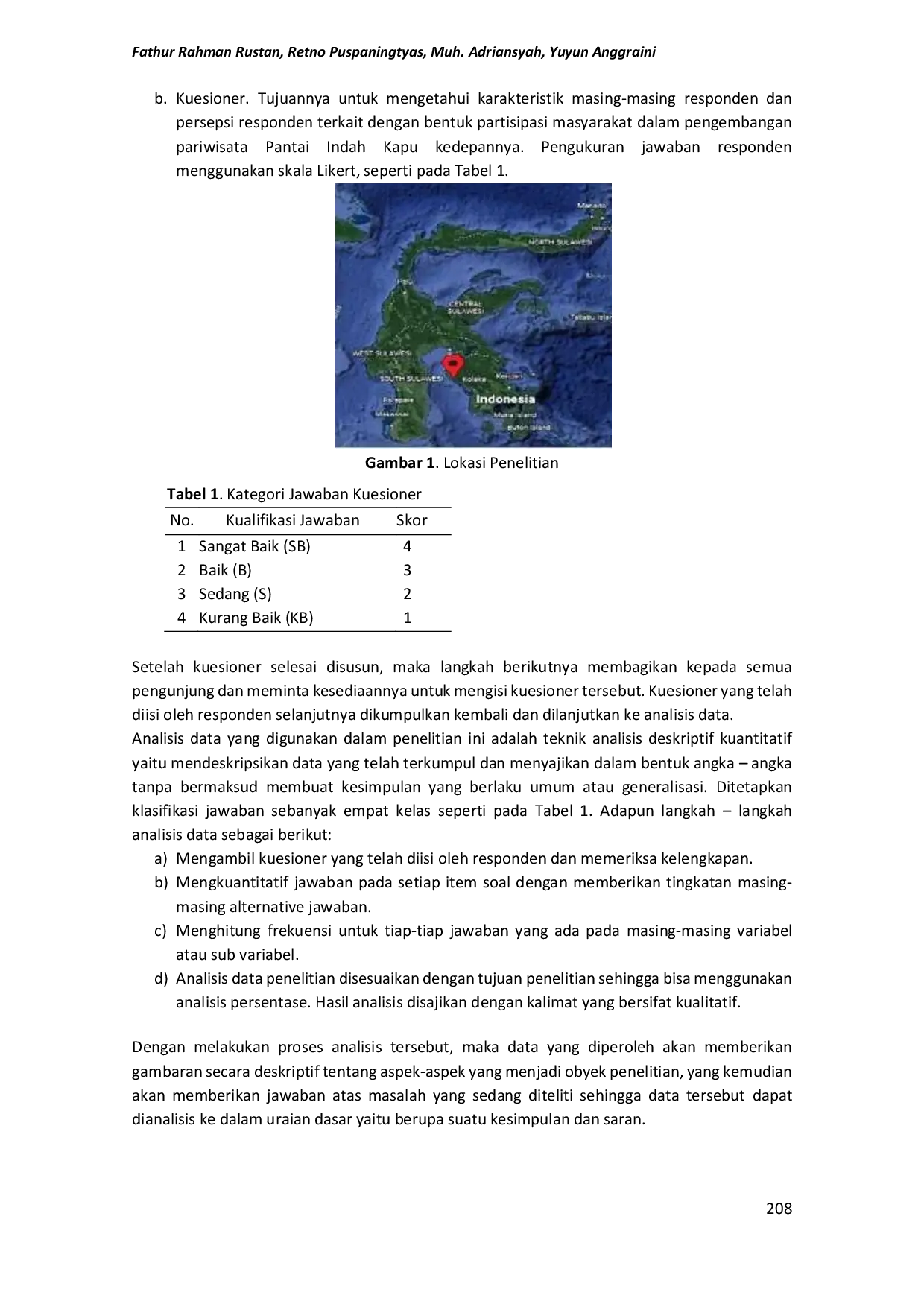 JURIS Persepsi Pengunjung dalam Penilaian Infrastruktur Pariwisata Pesisir Pantai Indah Kapu Fokus pada Ketersediaan Fasilitas Pengunjung