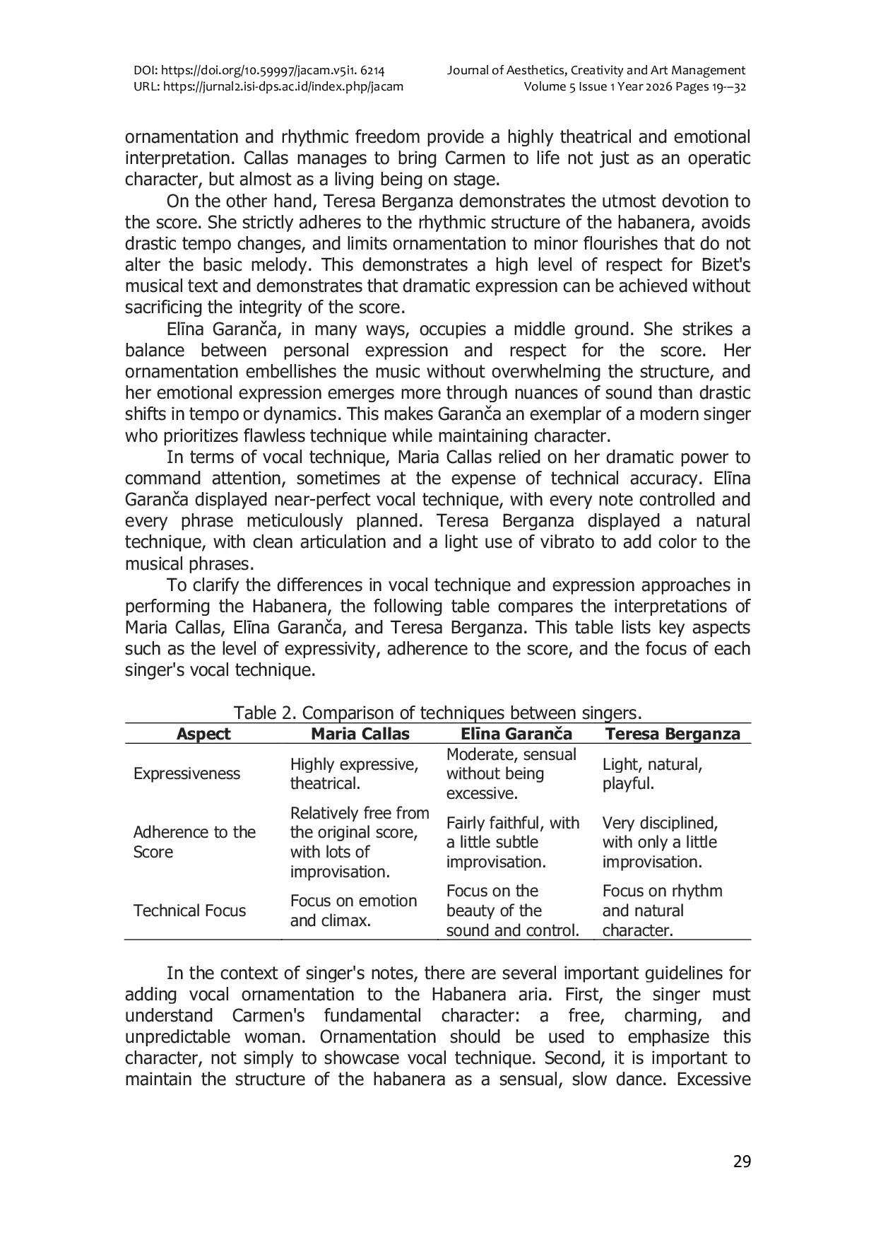 JURIS Performance Annotation Analysis of Maria Callas Interpretive Vocal Ornamentation in George Bizet s Aria Habanera