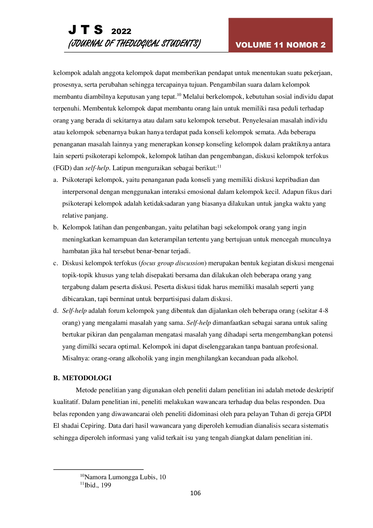 JURIS Efektivitas Bimbingan Konseling Anak Remaja di GPDI Elshadai Cepiring