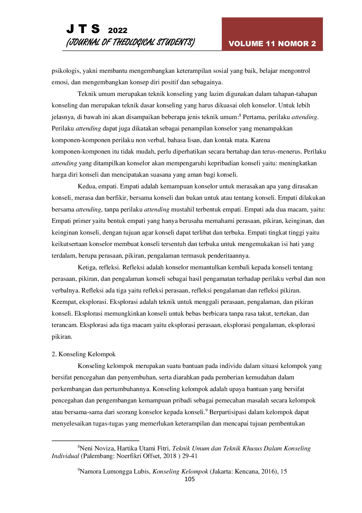 JURIS Efektivitas Bimbingan Konseling Anak Remaja di GPDI Elshadai Cepiring