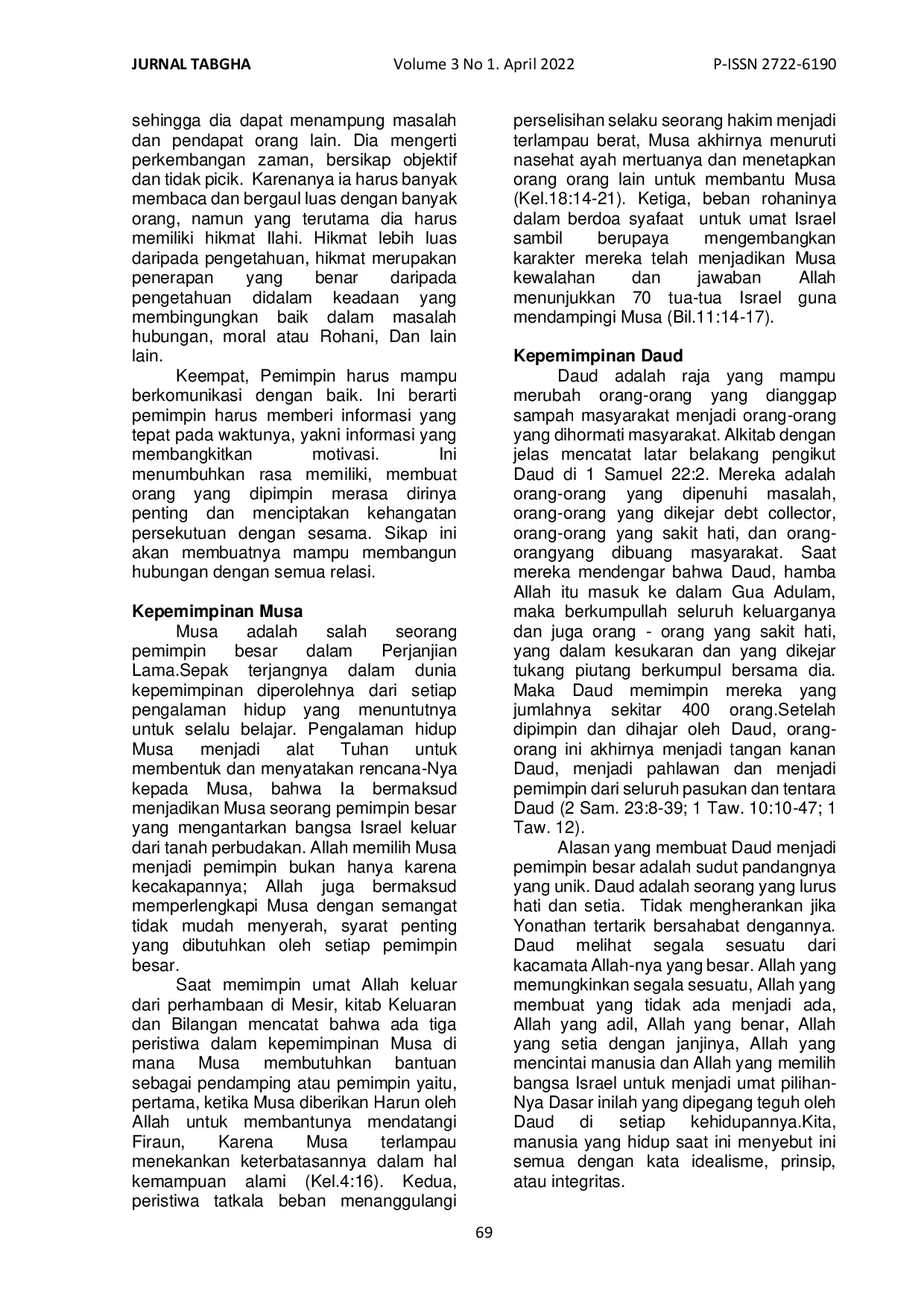 JURIS Dampak Kepemimpinan Berintegritas Kristiani dan Motivasi Terhadap Kualitas Pelayanan Kepada Nasabah Permata Bank Batam