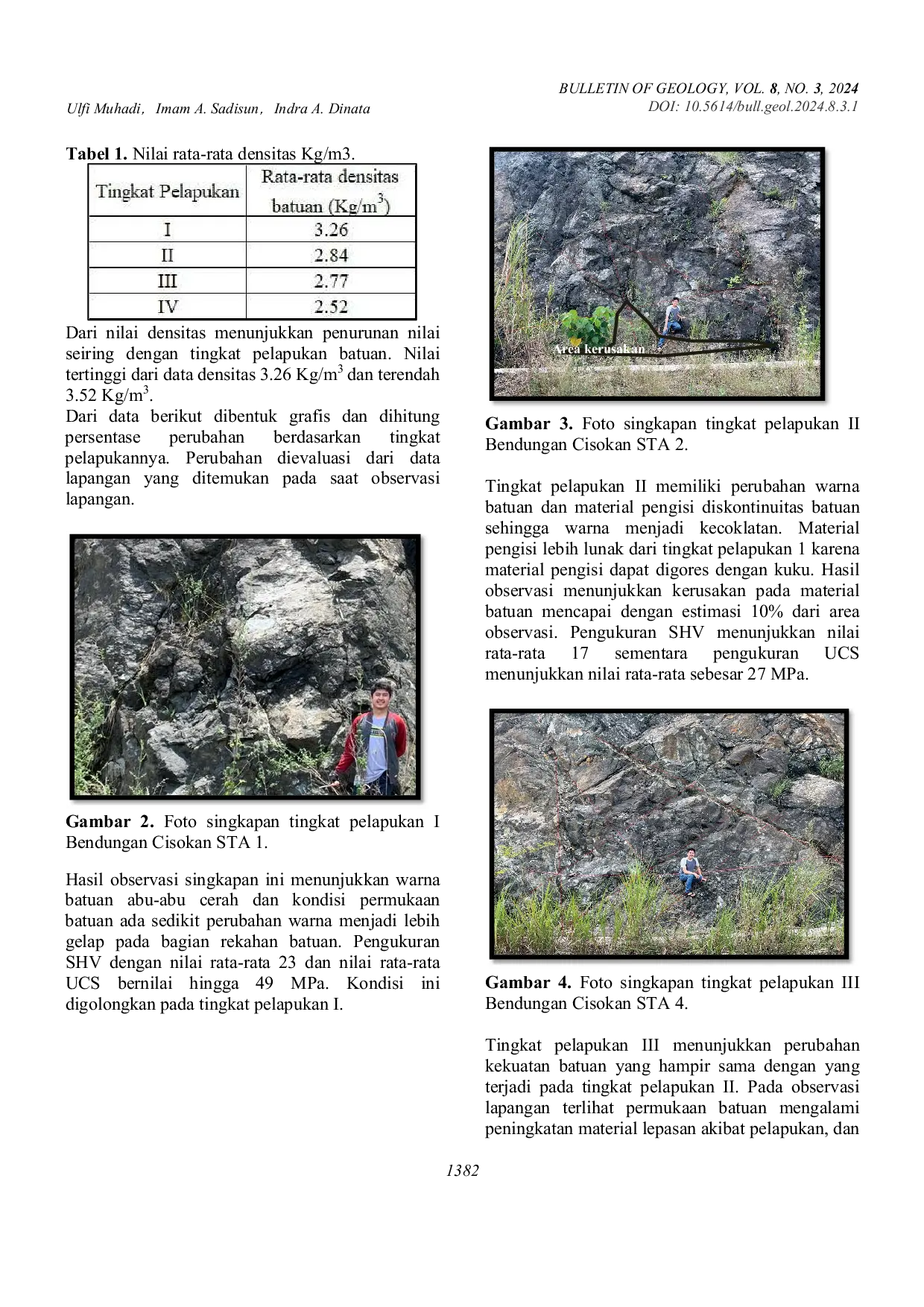 JURIS Pengaruh Derajat Pelapukan Batuan Terhadap Nilai Pantulan Palu Schmidt Dan Kuat Tekan Uniaksial Pada Batuan