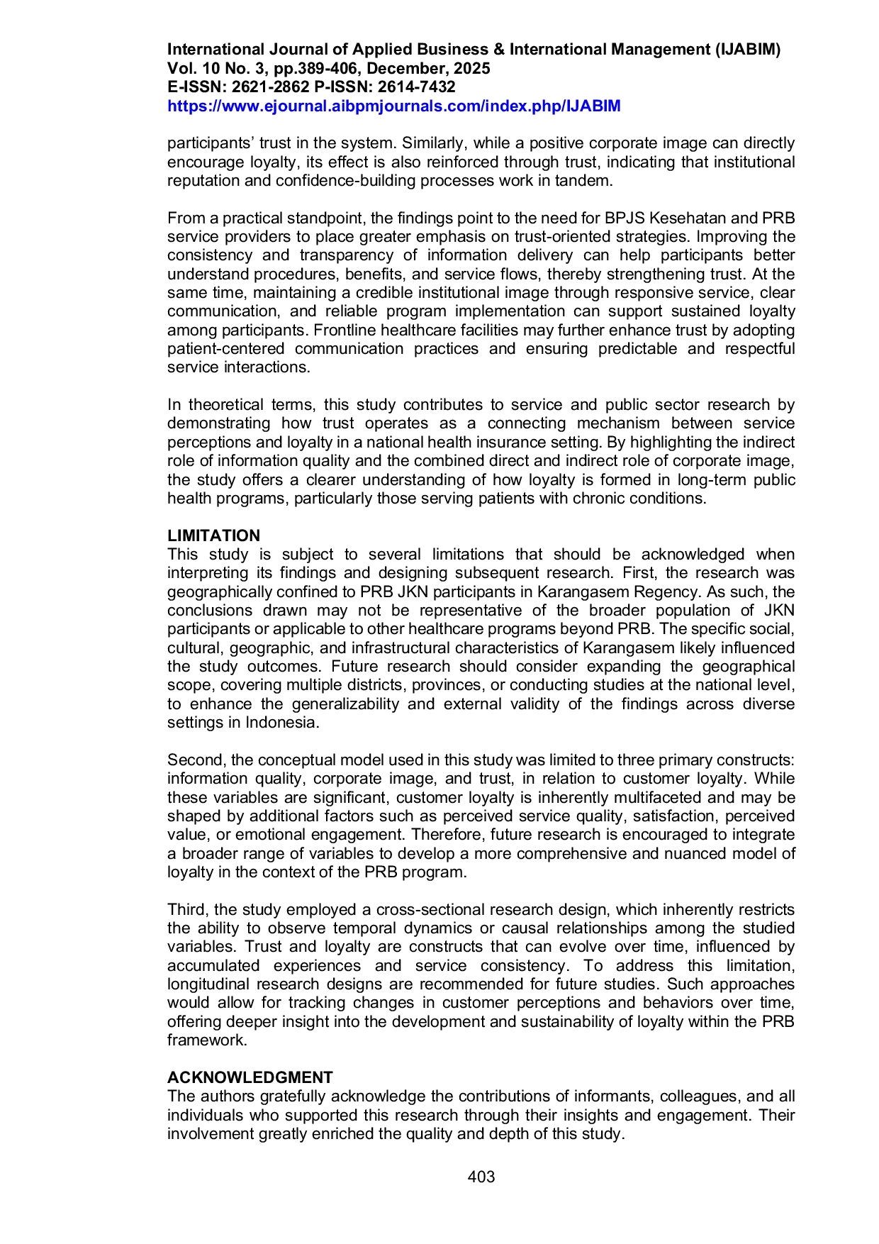 JURIS The Mediating Role of Trust in the Relationship Between Information Quality Corporate Image and Loyalty