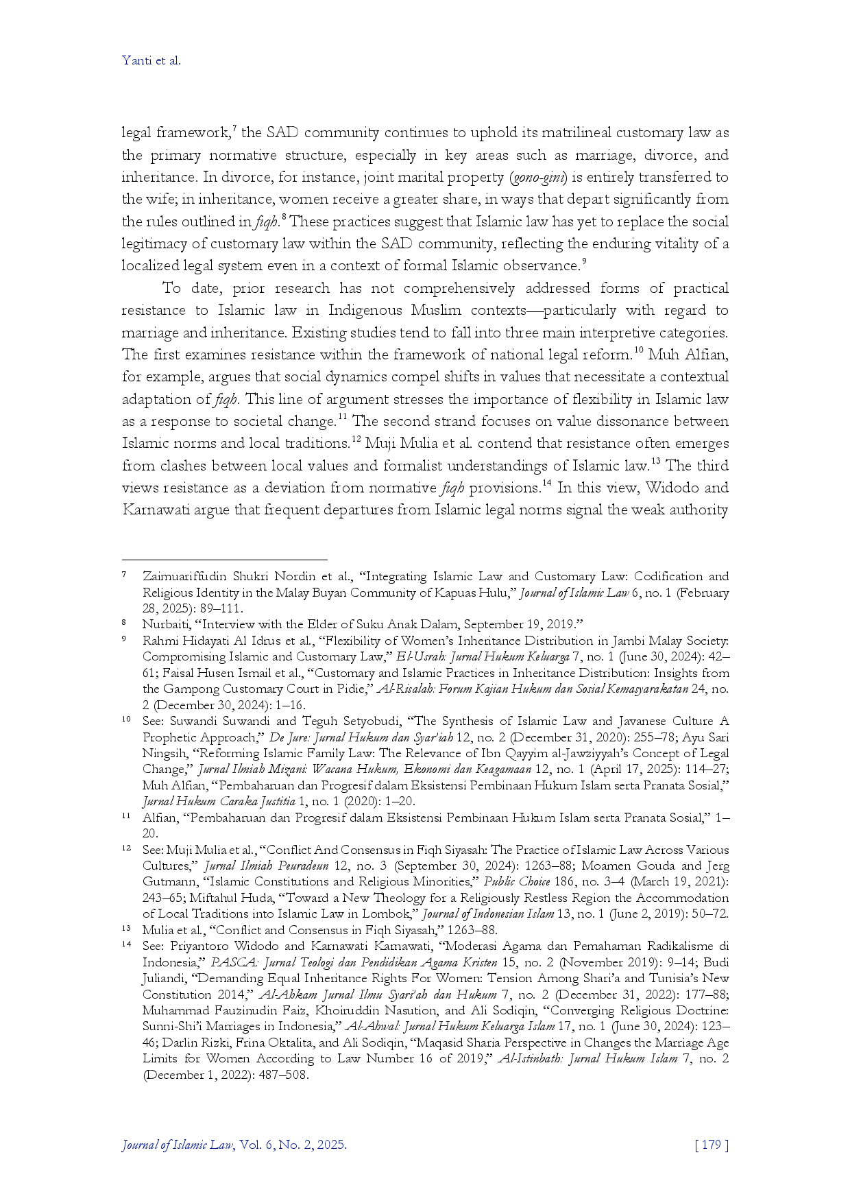 juris Negotiating Sharah and Customary Law Legal Pluralism in Familial Relationships among the Suku Anak Dalam in Jambi
