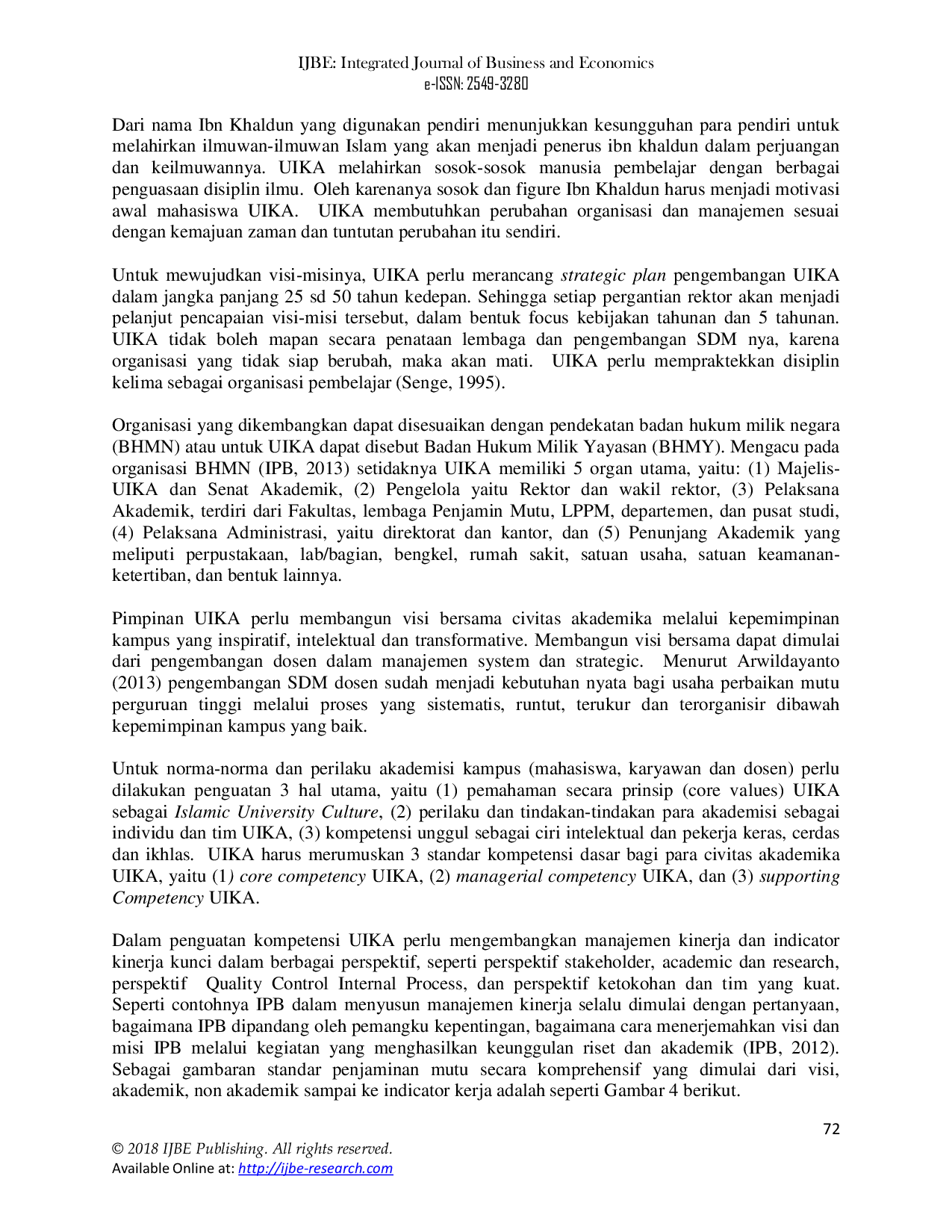 JURIS Strategic Management of Organization Development and Civil Service Based PumpingHR Model at Ibn Khaldun University Bogor