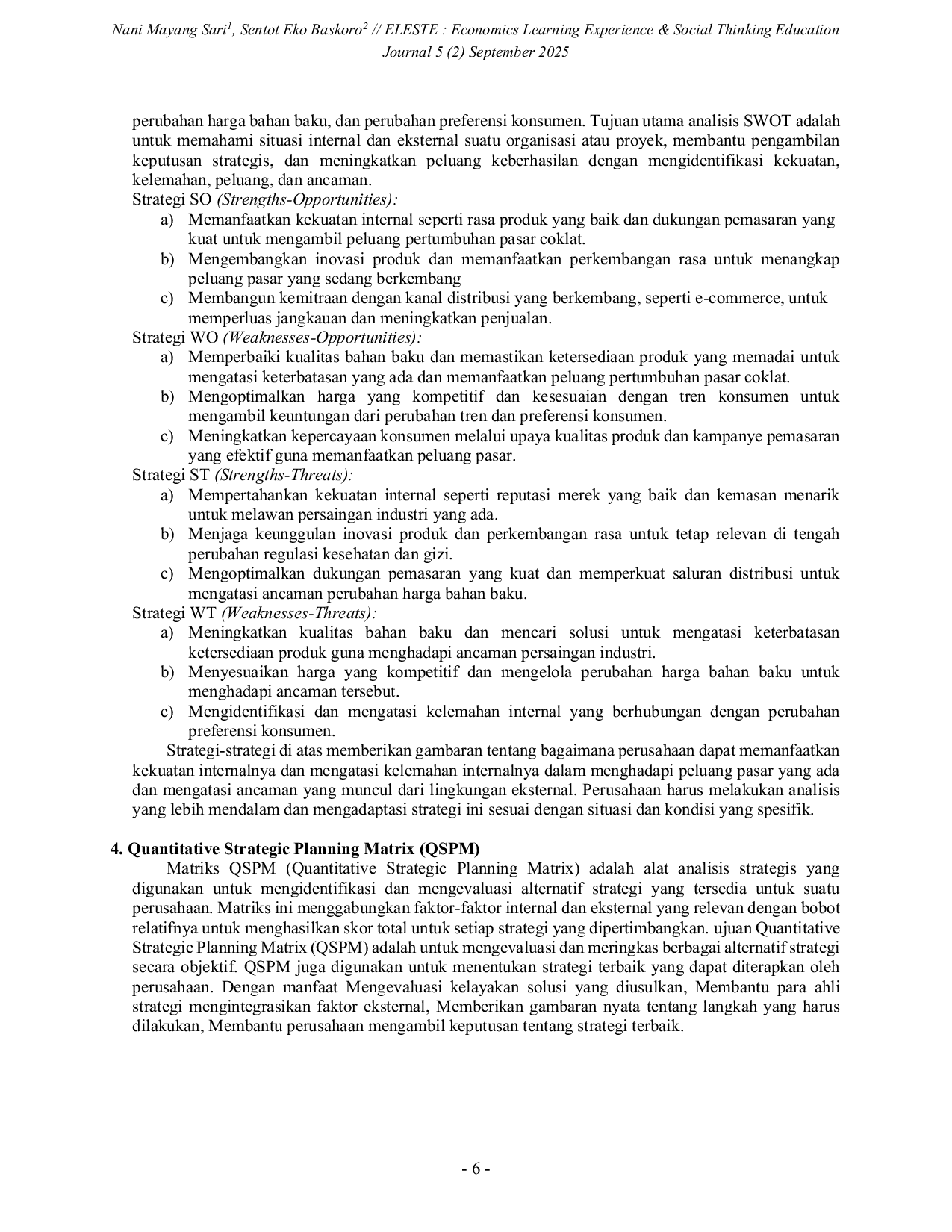 JURIS Analisis Strategi Pengembangan PT Inbisco Niagatama