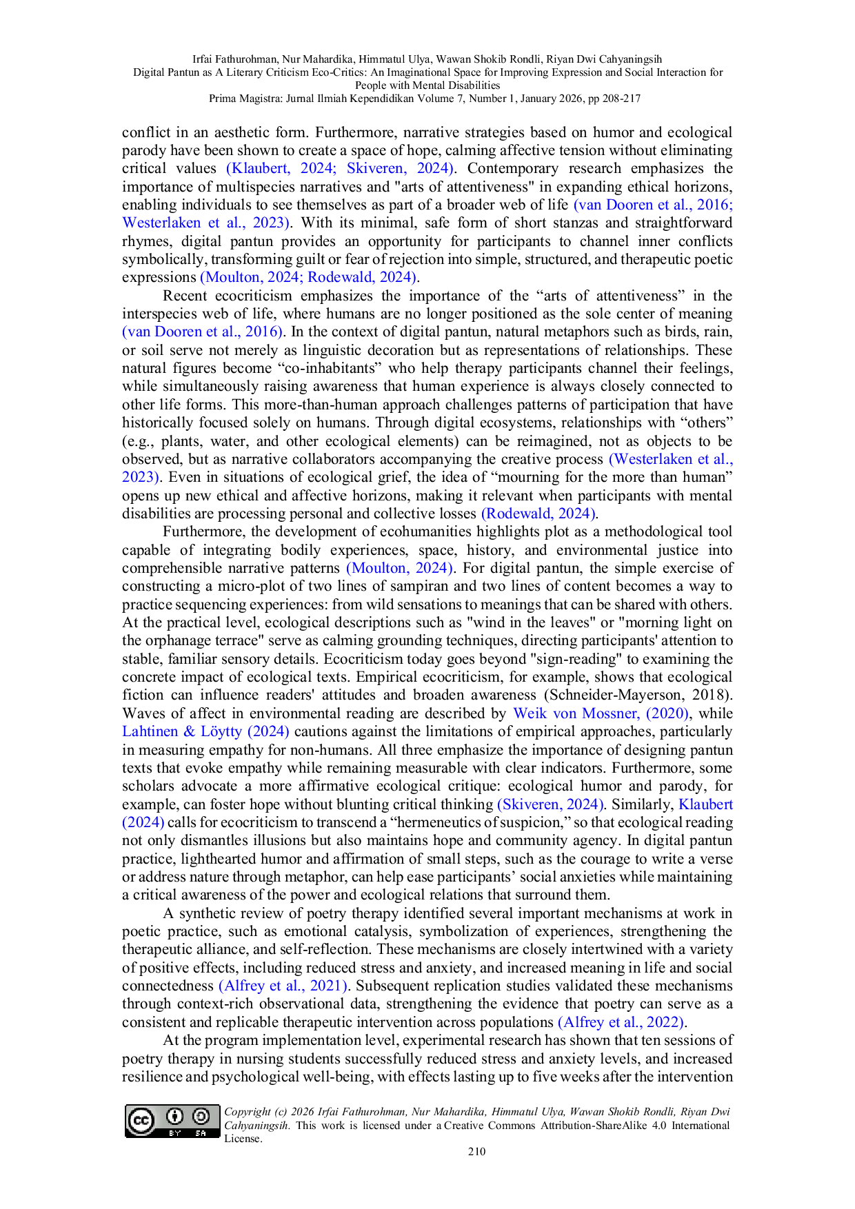 JURIS Digital Pantun As A Literary Criticism Eco Critics An Imaginational Space For Improving Expression And Social Interaction For People With Mental Disabilities