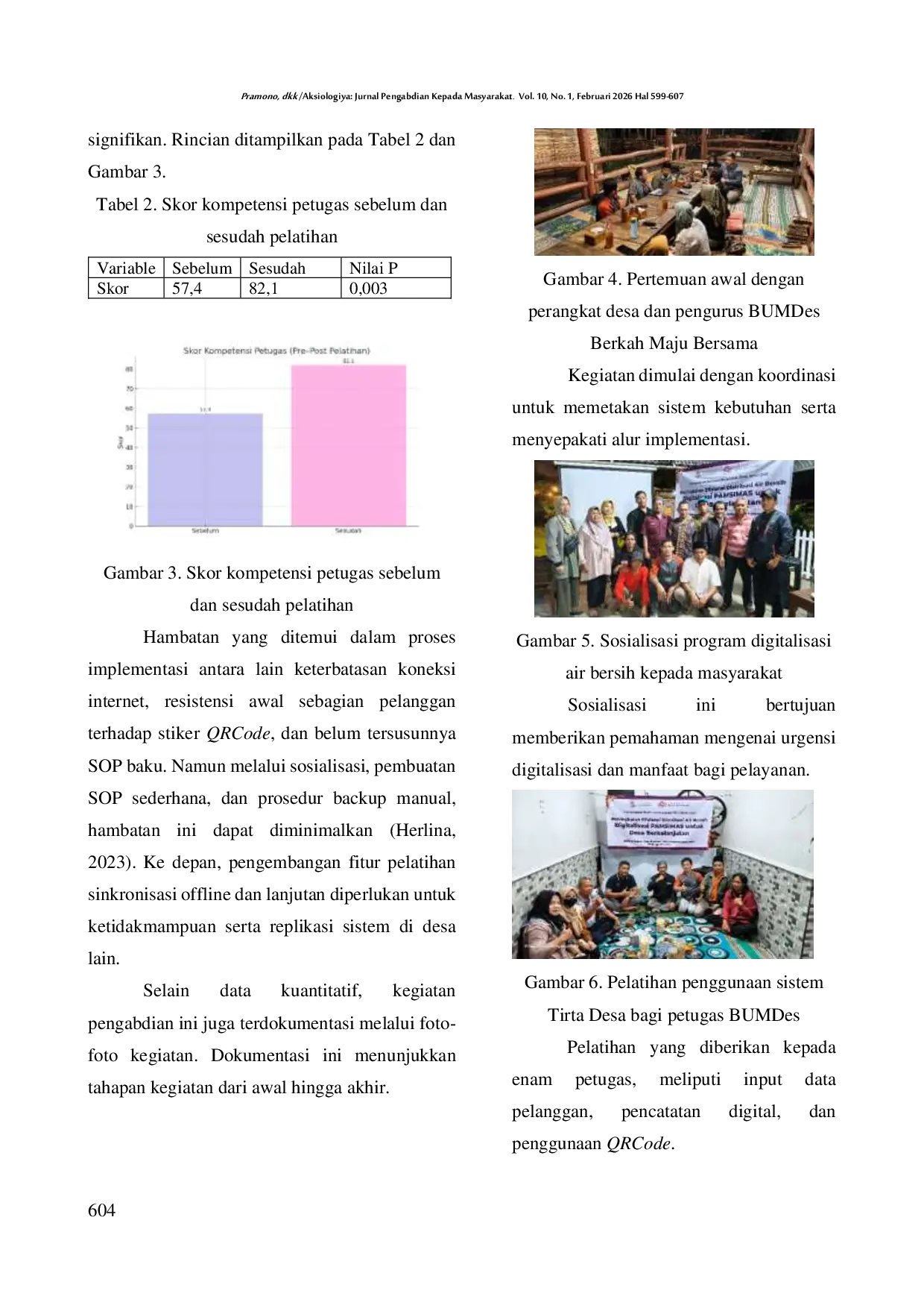 JURIS Peningkatan Efisiensi Distribusi Air Bersih Melalui TirtaDesa Digitalisasi PAMSIMAS untuk Desa Berkelanjutan