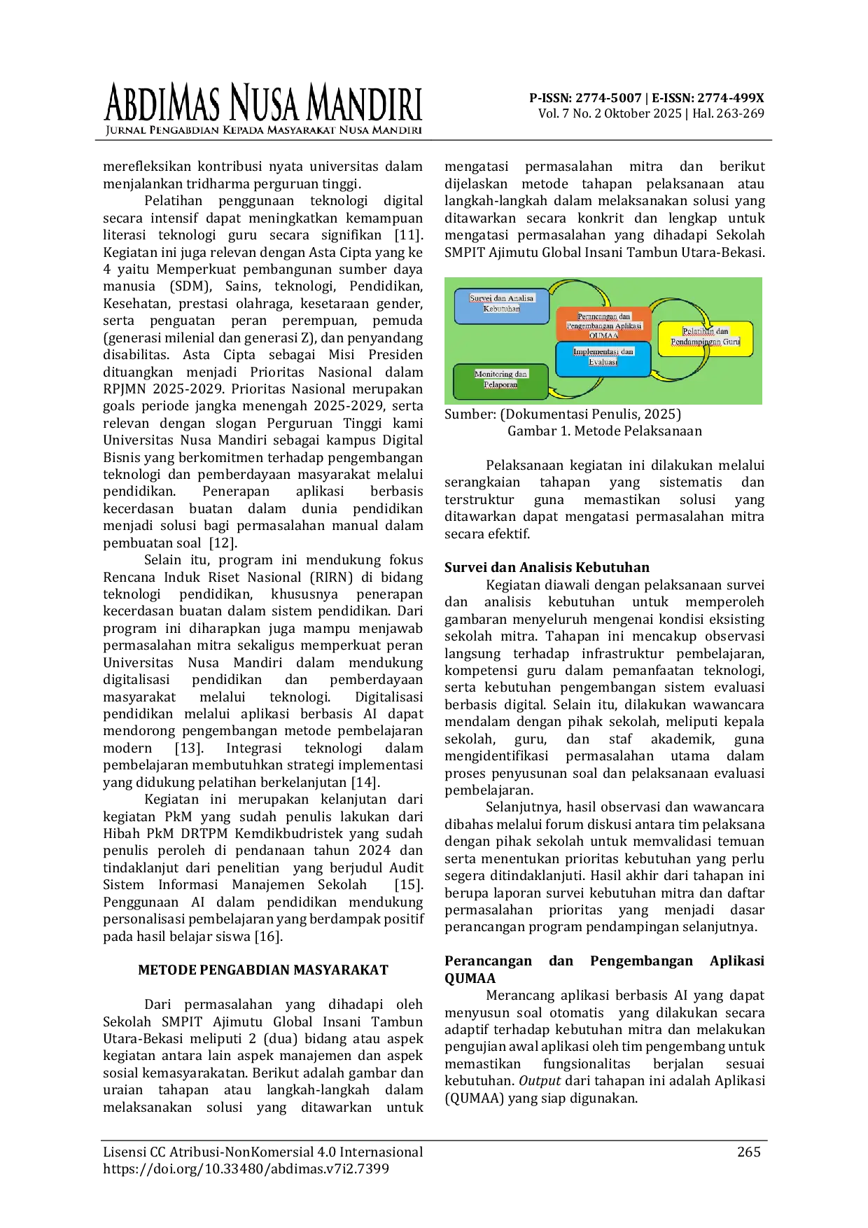 JURIS PkM Pendampingan Digitalisasi Sekolah Smpit Ajimutu Global Insani Tambun Utara Bekasi Berbasis Artificial Intelligence