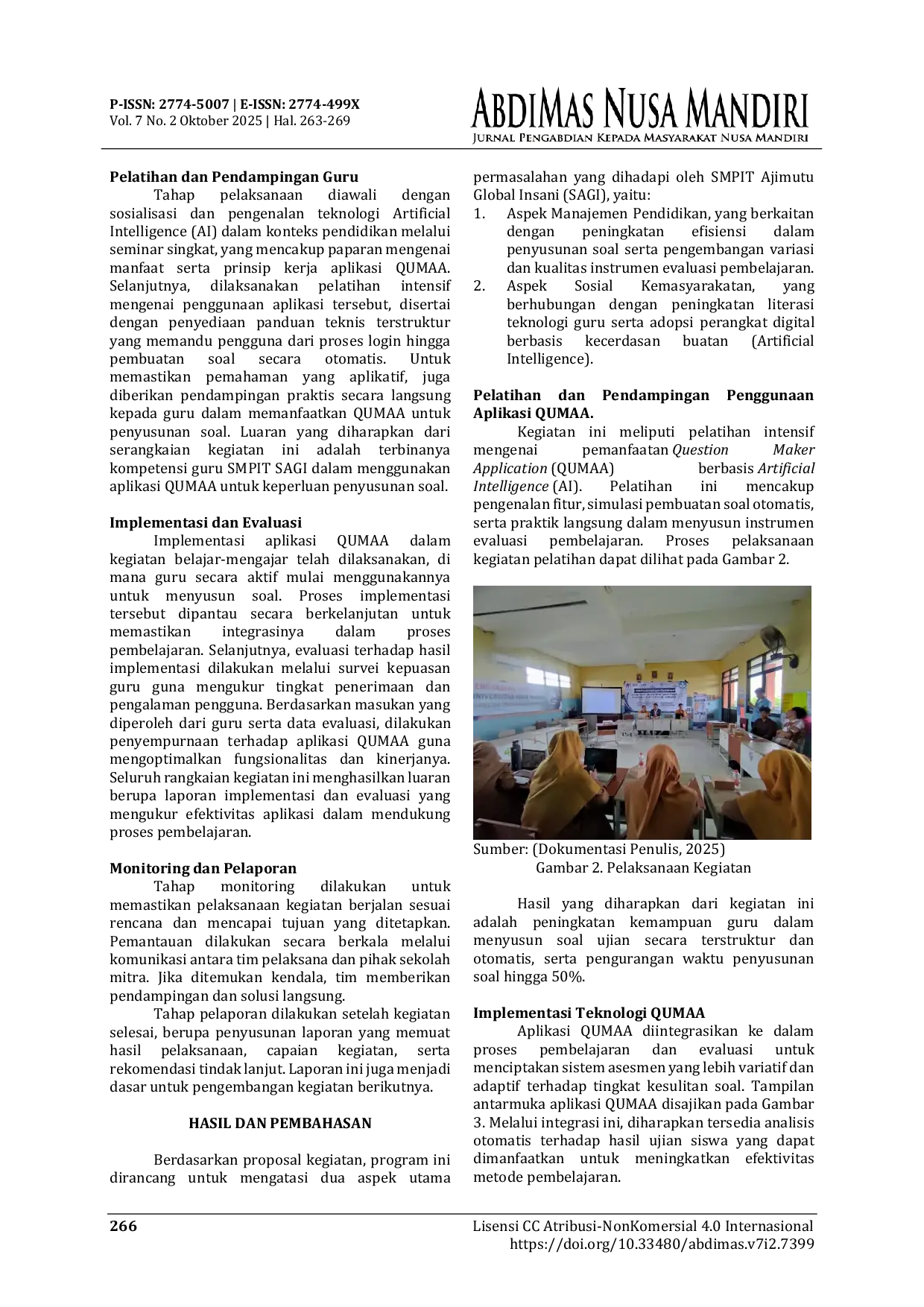 JURIS PkM Pendampingan Digitalisasi Sekolah Smpit Ajimutu Global Insani Tambun Utara Bekasi Berbasis Artificial Intelligence