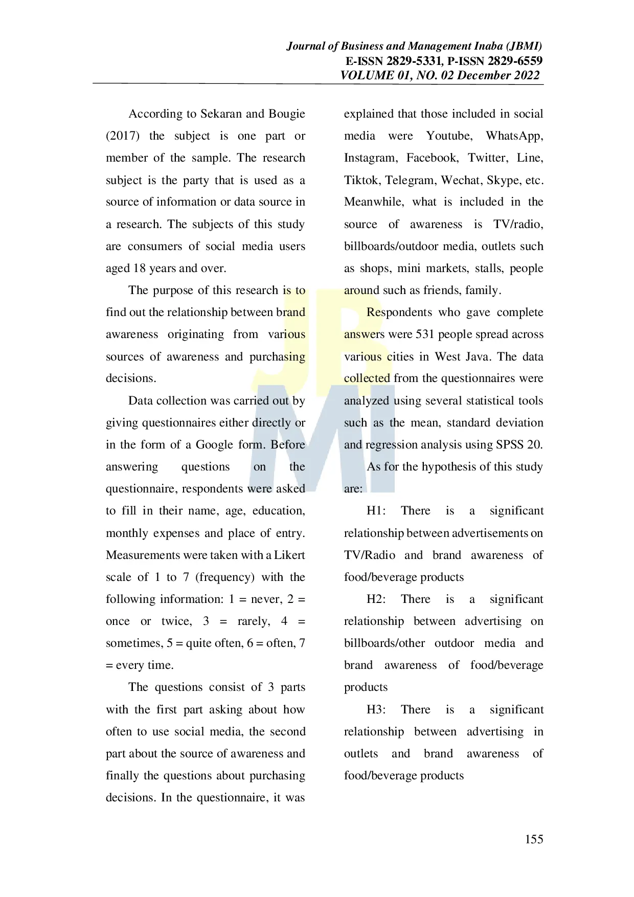 JURIS Correlation Between Source of Awareness to Brand Awareness With Buying Decision in West Java FMCG Consumer