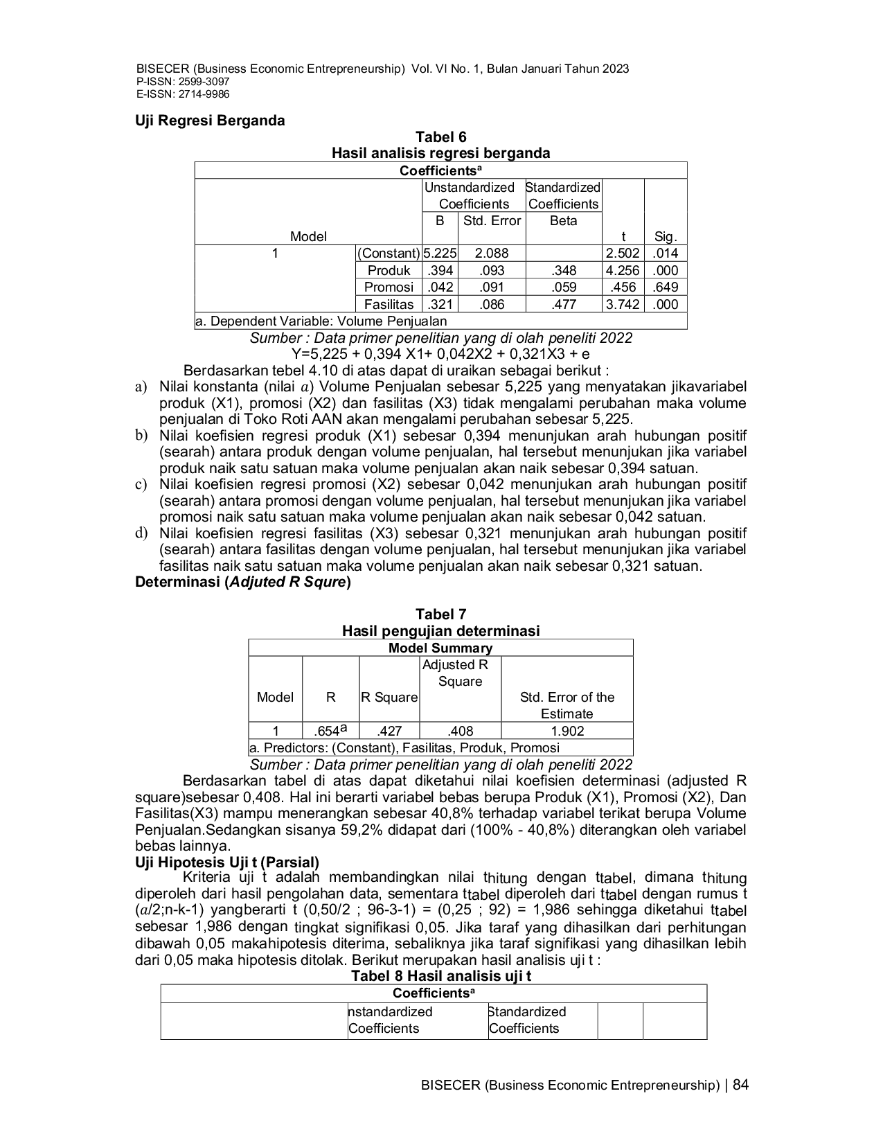 JURIS Analisis Pengaruh Produk Promosi dan Fasilitas Terhadap Volume Penjualan