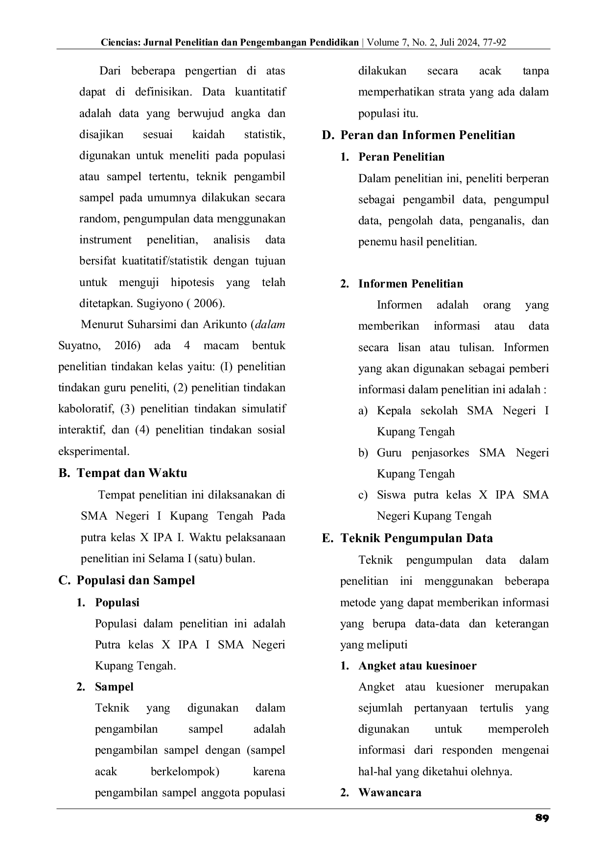 JURIS Pelatihan Meningkatkan Teknik Dasar Long Serve dalam Permainan Bulu Tangkis Melalui Metode Blocked Partice Pada Siswa Putra Kelas X IPA 1 SMA Negeri 1 Kupang Tengah Indonesia