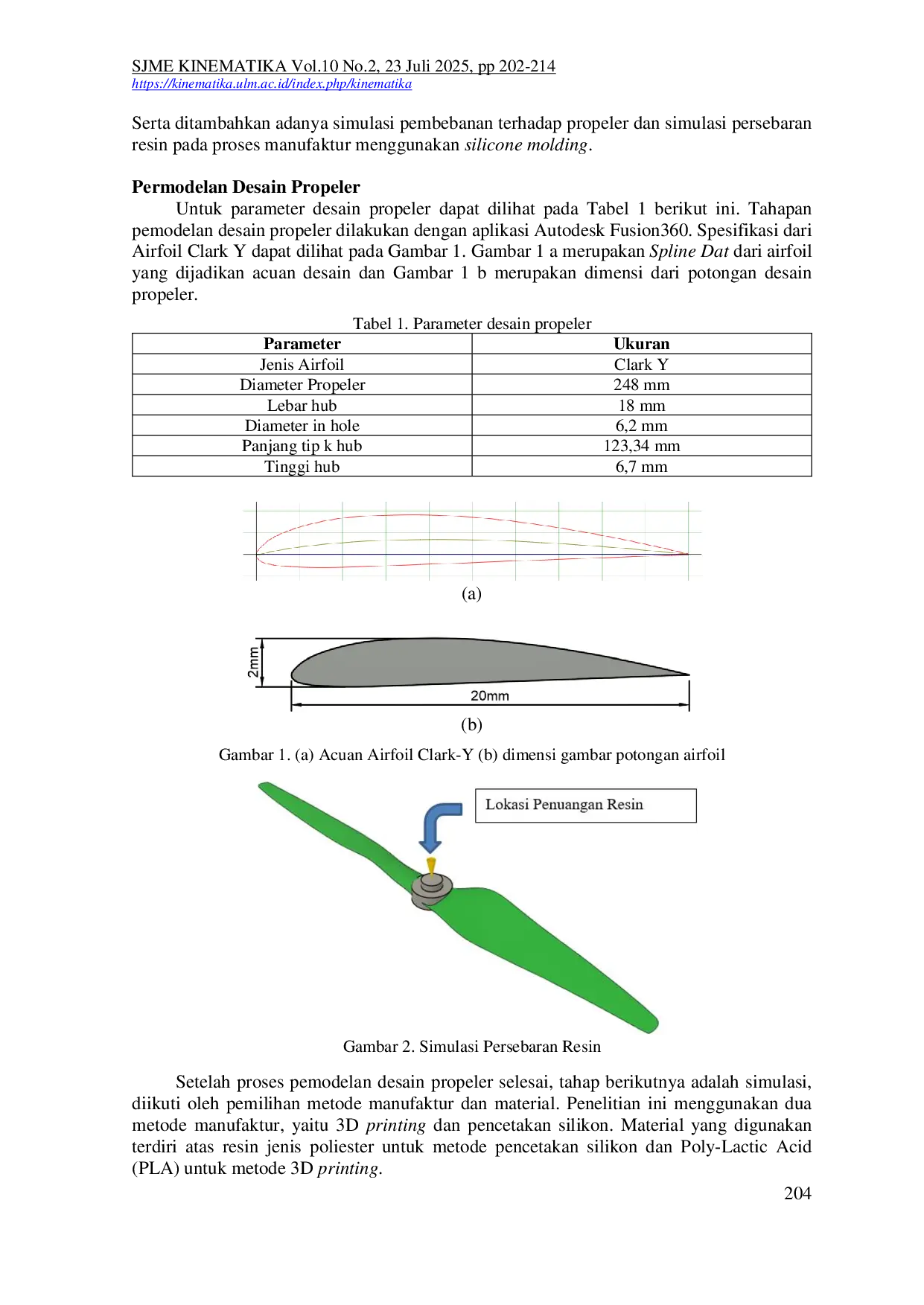 JURIS PERBANDINGAN METODE MANUFAKTUR PROPELLER CLARK Y 3D PRINTING DAN SILICONE MOLDING
