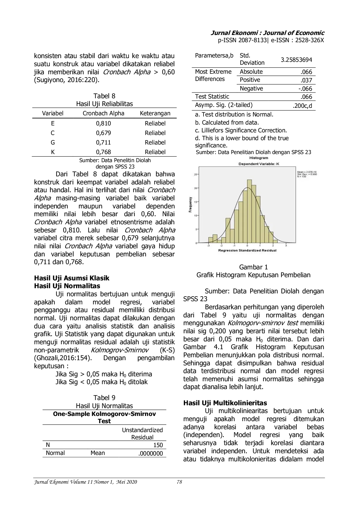 JURIS Pengaruh Etnosentrisme Citra Merek dan Gaya Hidup Terhadap Keputusan Pembelian Batik Studi pada Konsumen di wilayah Jakarta Barat