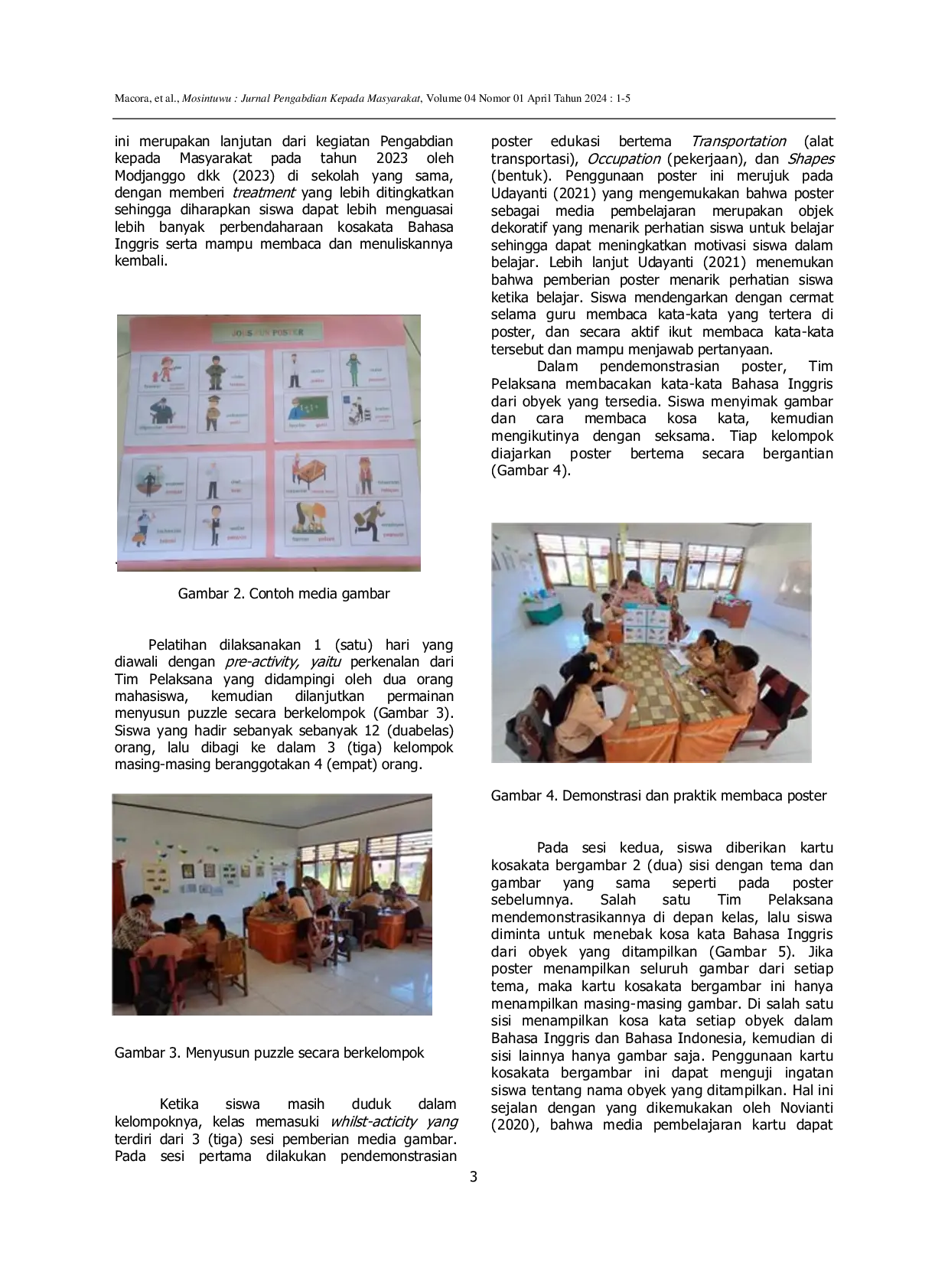 JURIS Peningkatan Keterampilan Membaca Dan Menulis Bahasa Inggris Dengan Menggunakan Media Gambar Pada Siswa Kelas V Sd Negeri Tagolu