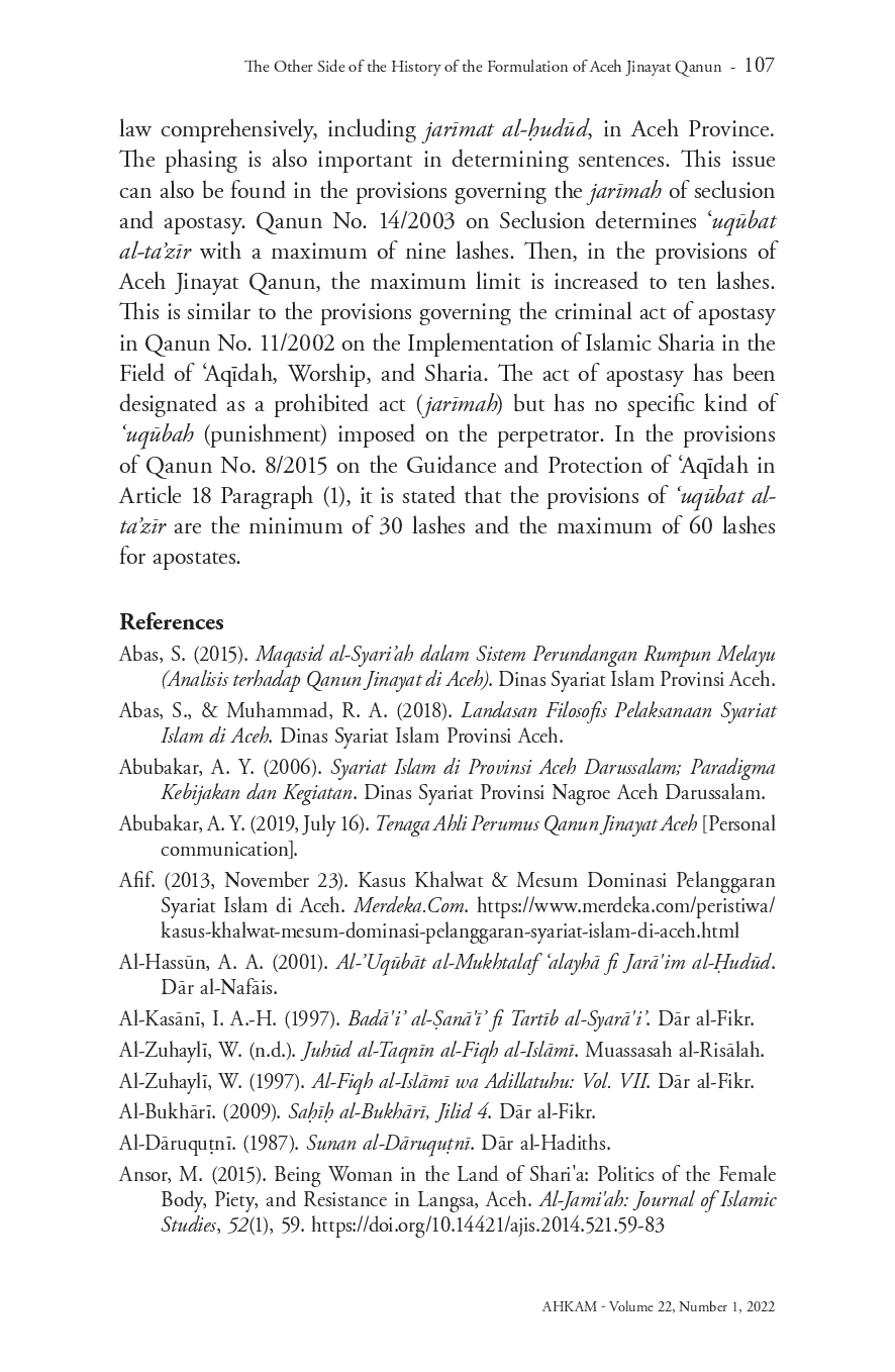 juris The Other Side of the History of the Formulation of Aceh Jinayat Qanun