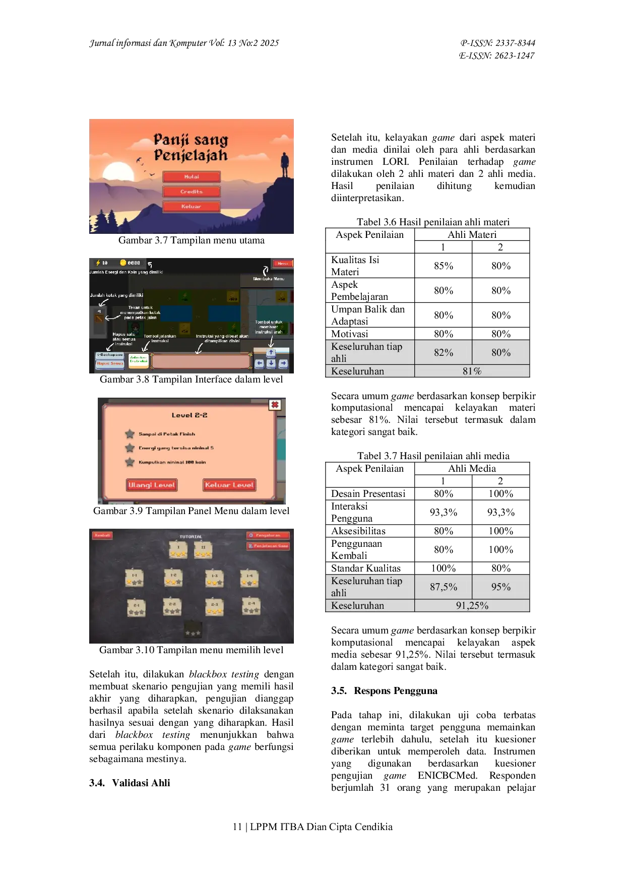 JURIS Implementasi Framework Mechanics Dynamics Aesthetics Pada Rancang Bangun Game Berdasarkan Konsep Berpikir Komputasional